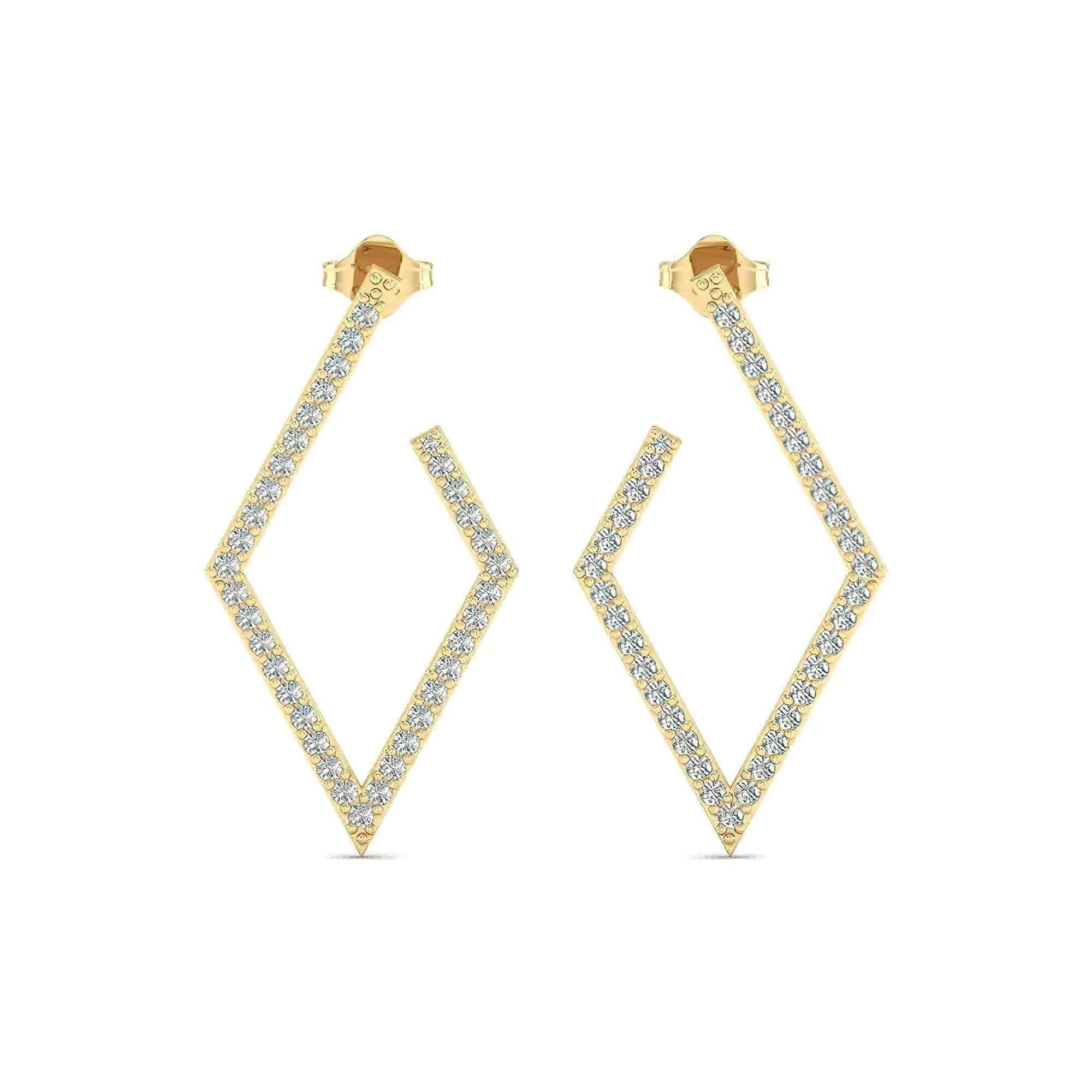Celestial Shine Moissanite Earrings in Silver, Gold & Platinum - Alymwndw