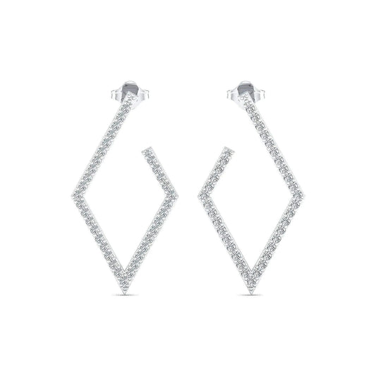 Celestial Shine Moissanite Earrings in Silver, Gold & Platinum - Alymwndw