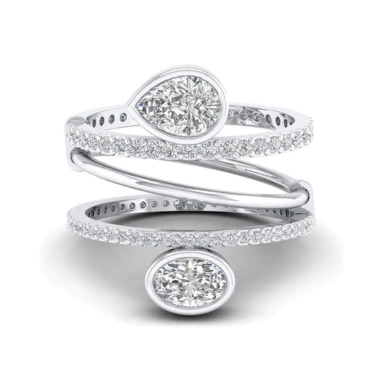 Certified Lab Grown Diamond Ring – 18K Gold – Premium Luxury - Alymwndw