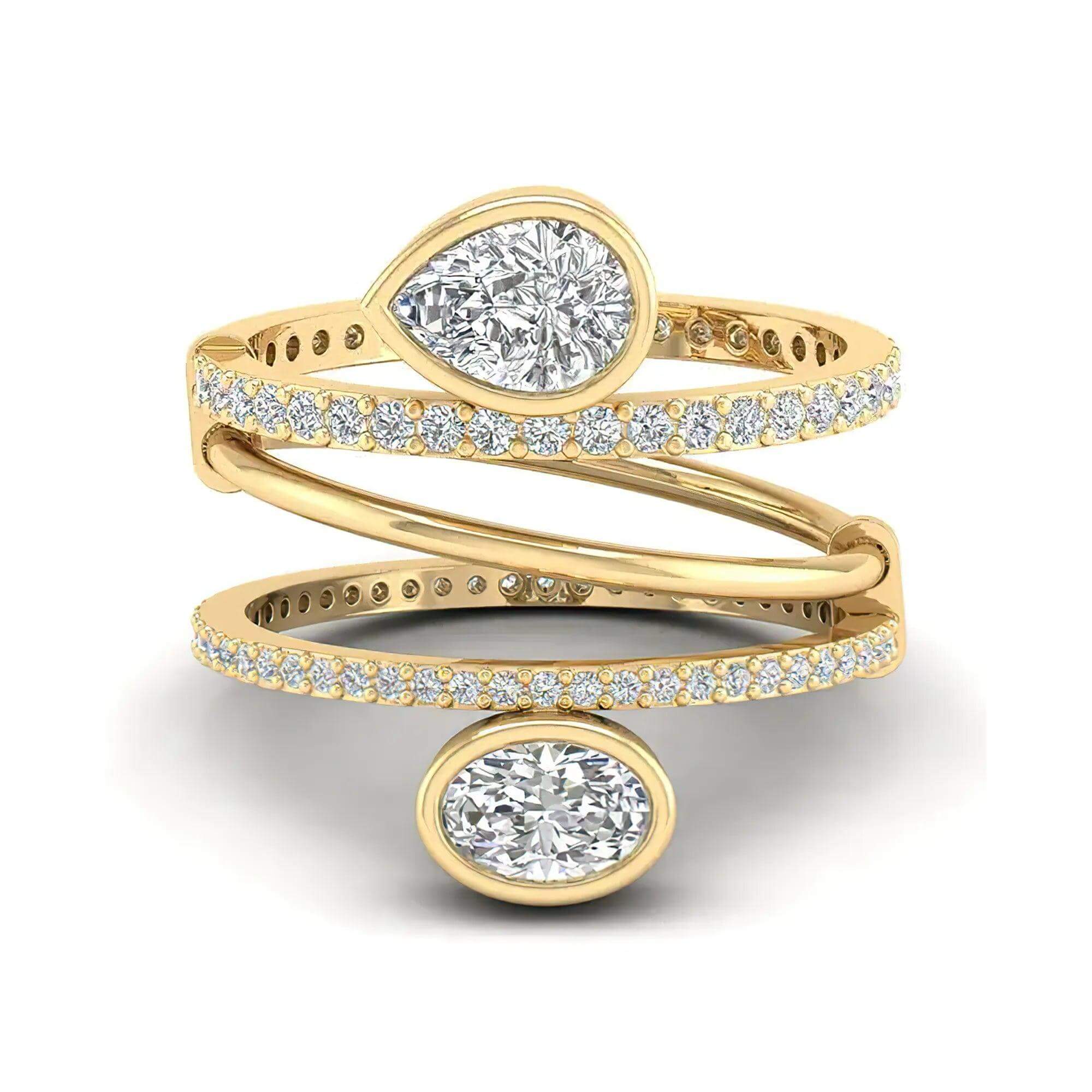 Certified Lab Grown Diamond Ring – 18K Gold – Premium Luxury - Alymwndw