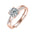Certified Lab Grown Diamond Round Ring with Side Stones | Alymwndw Jewellery - Alymwndw