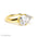 Certified Lab Grown Pear Shape Diamond Ring – 18K Gold – Premium Luxury - Alymwndw