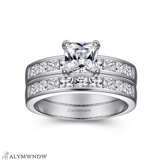 Classic Diamond Bridal Set – Gold, Platinum & Silver - Alymwndw