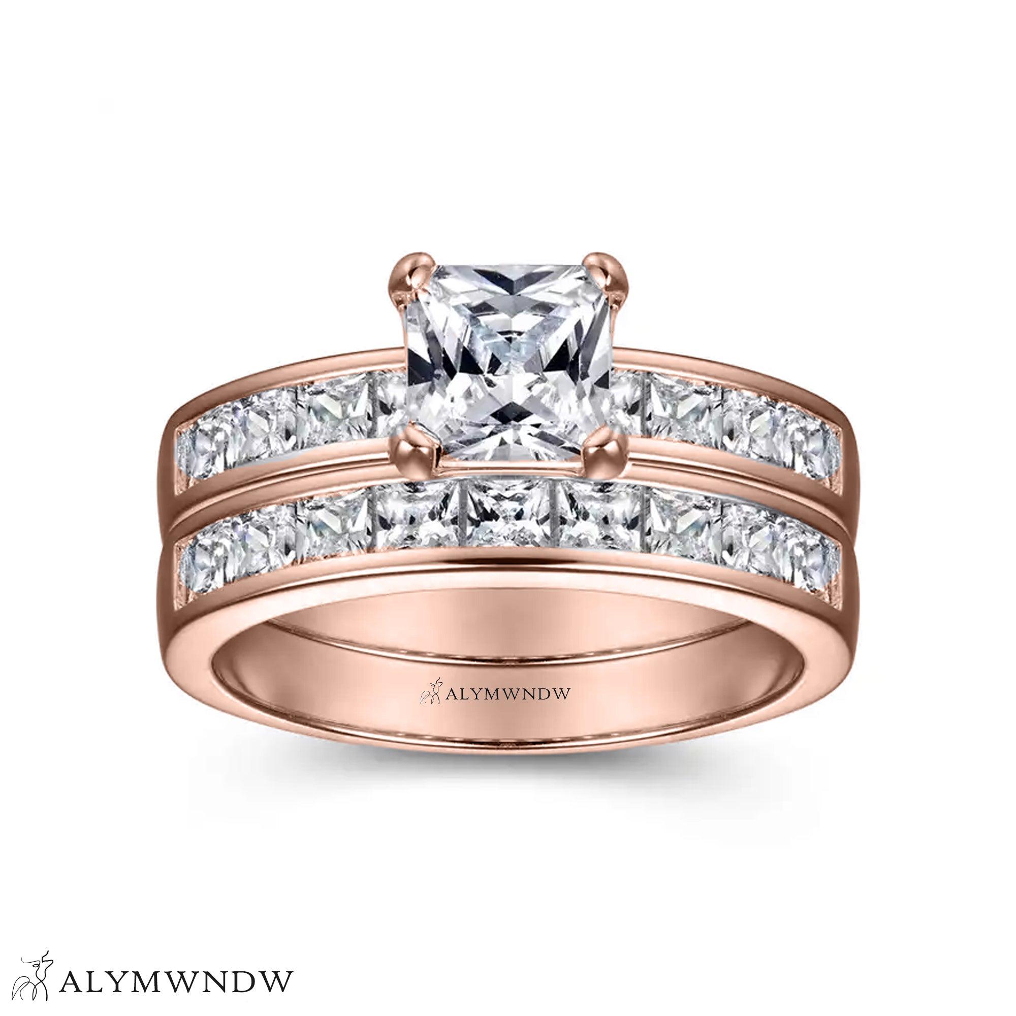 Classic Diamond Bridal Set – Gold, Platinum & Silver - Alymwndw