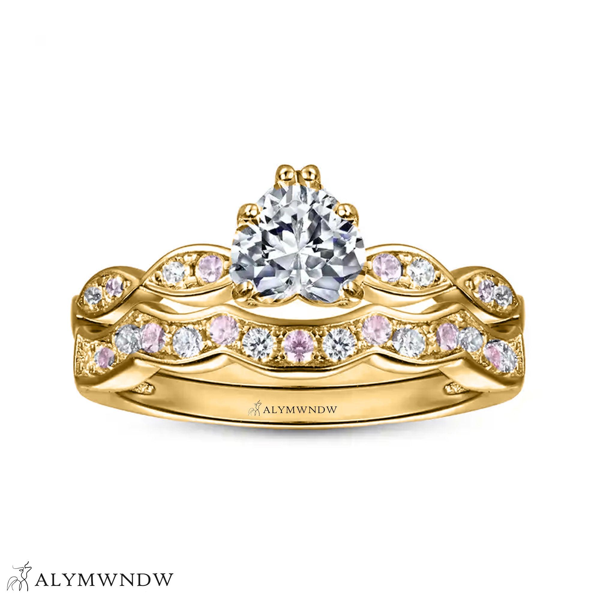 Classic Diamond Ring Set in 18K Gold & Platinum – TW001R - Alymwndw