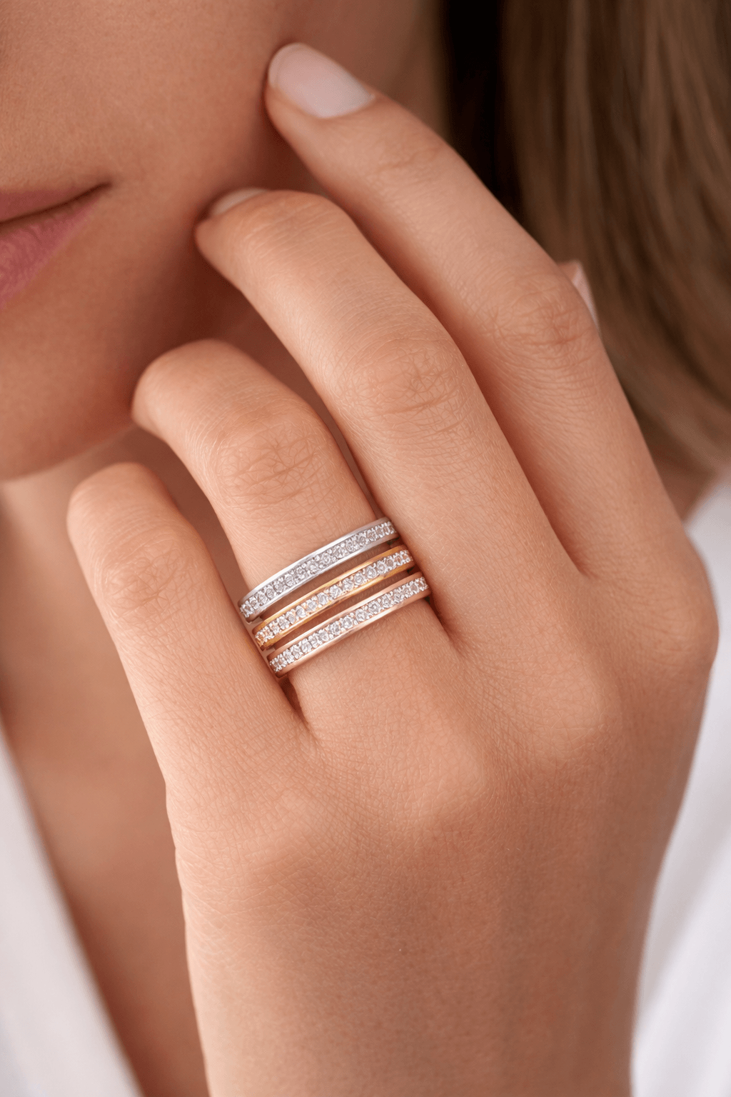 Classic Diamond Wedding Band – Silver, Gold & Platinum - Alymwndw