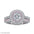 Classic Halo Engagement Ring Set – Gold, Platinum & Silver - Alymwndw