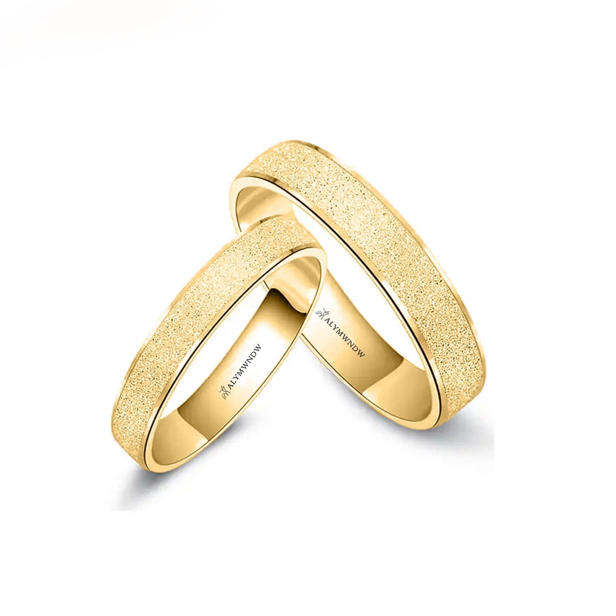 Classic Matte Couple Rings – Gold, Silver & Rose Gold - Alymwndw