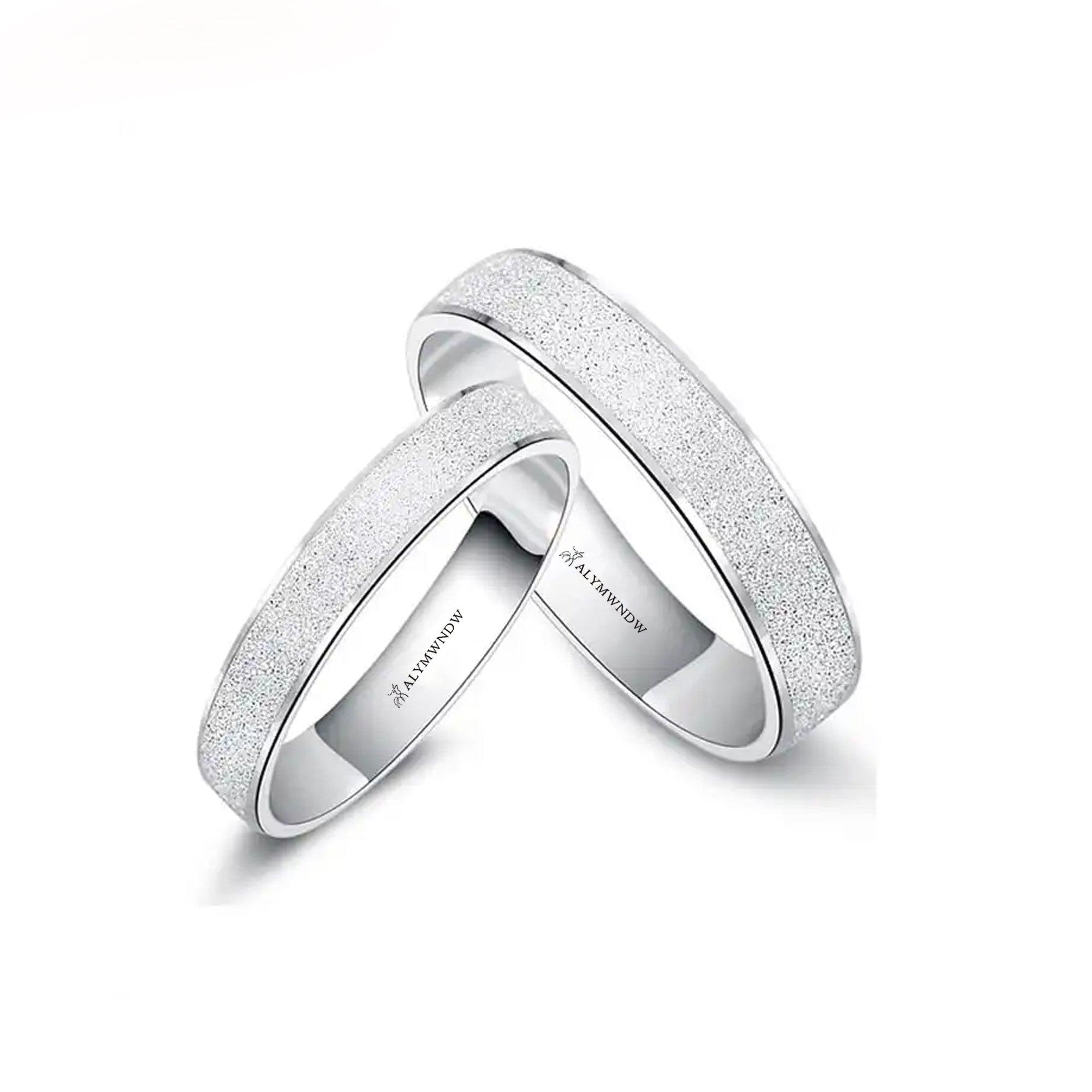 Classic Matte Couple Rings – Gold, Silver & Rose Gold - Alymwndw