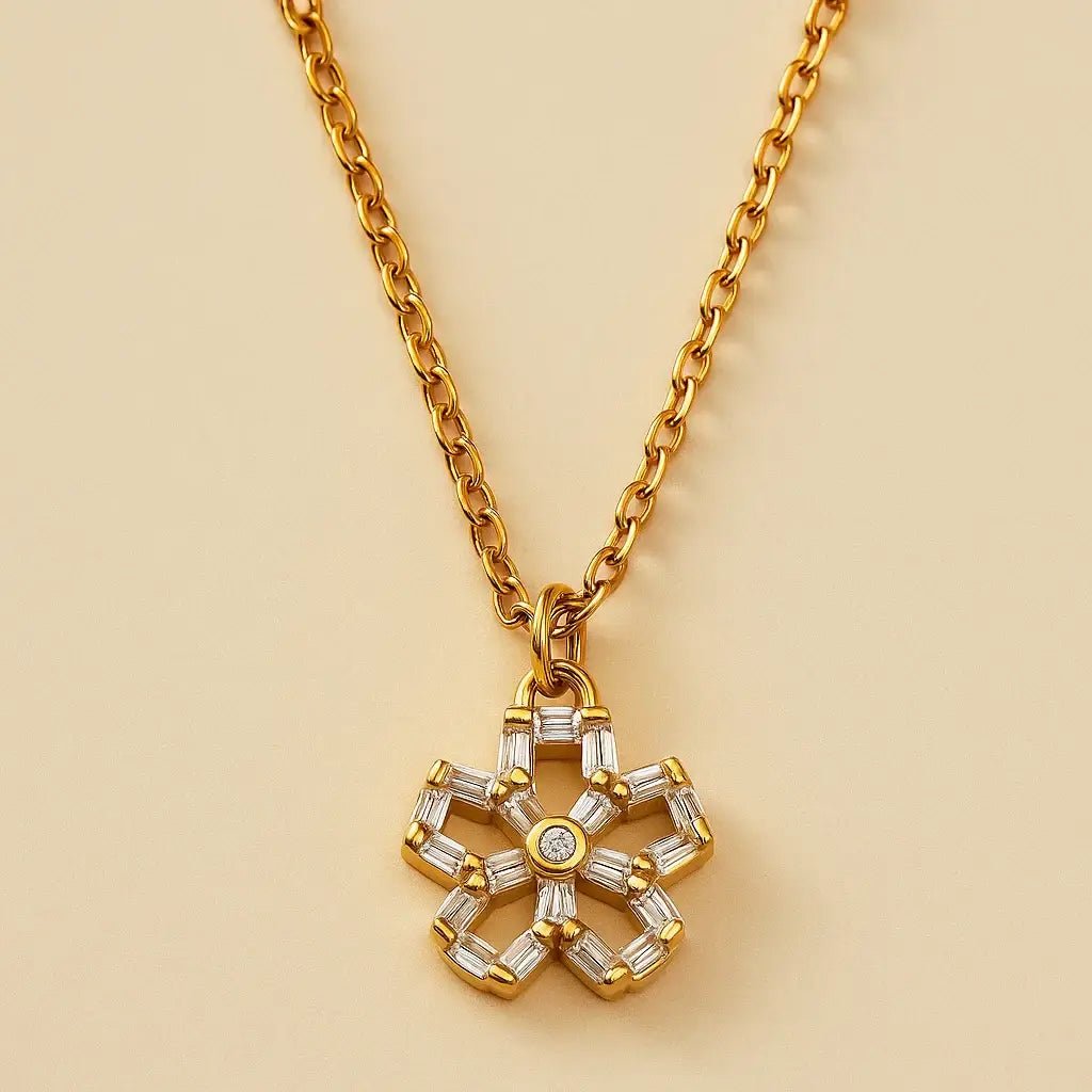 Cosmic Bloom Sterling Silver Necklace - Alymwndw