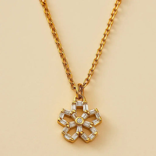 Cosmic Bloom Sterling Silver Necklace - Alymwndw