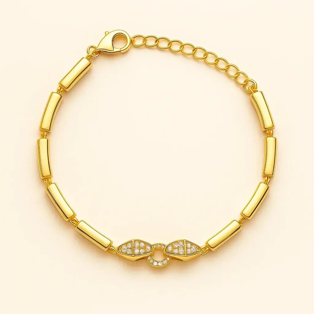 Cosmic Bond Gold - Plated 925 Sterling Silver Bracelet - Alymwndw