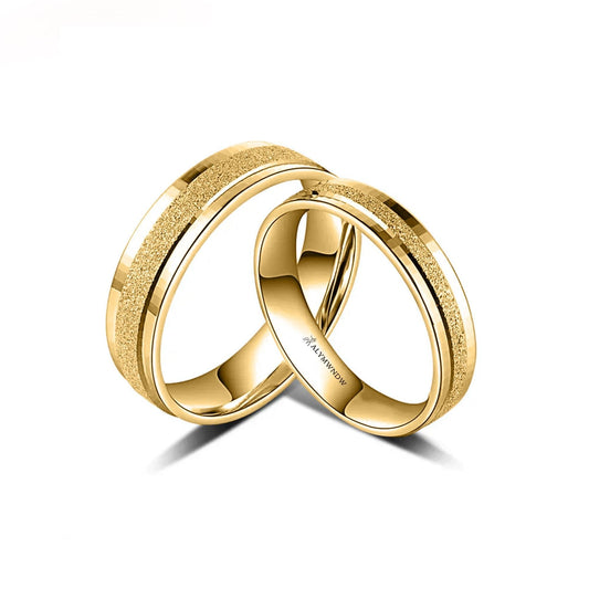 Cross Design Couple Rings – Gold, Silver & Rose Gold - Alymwndw