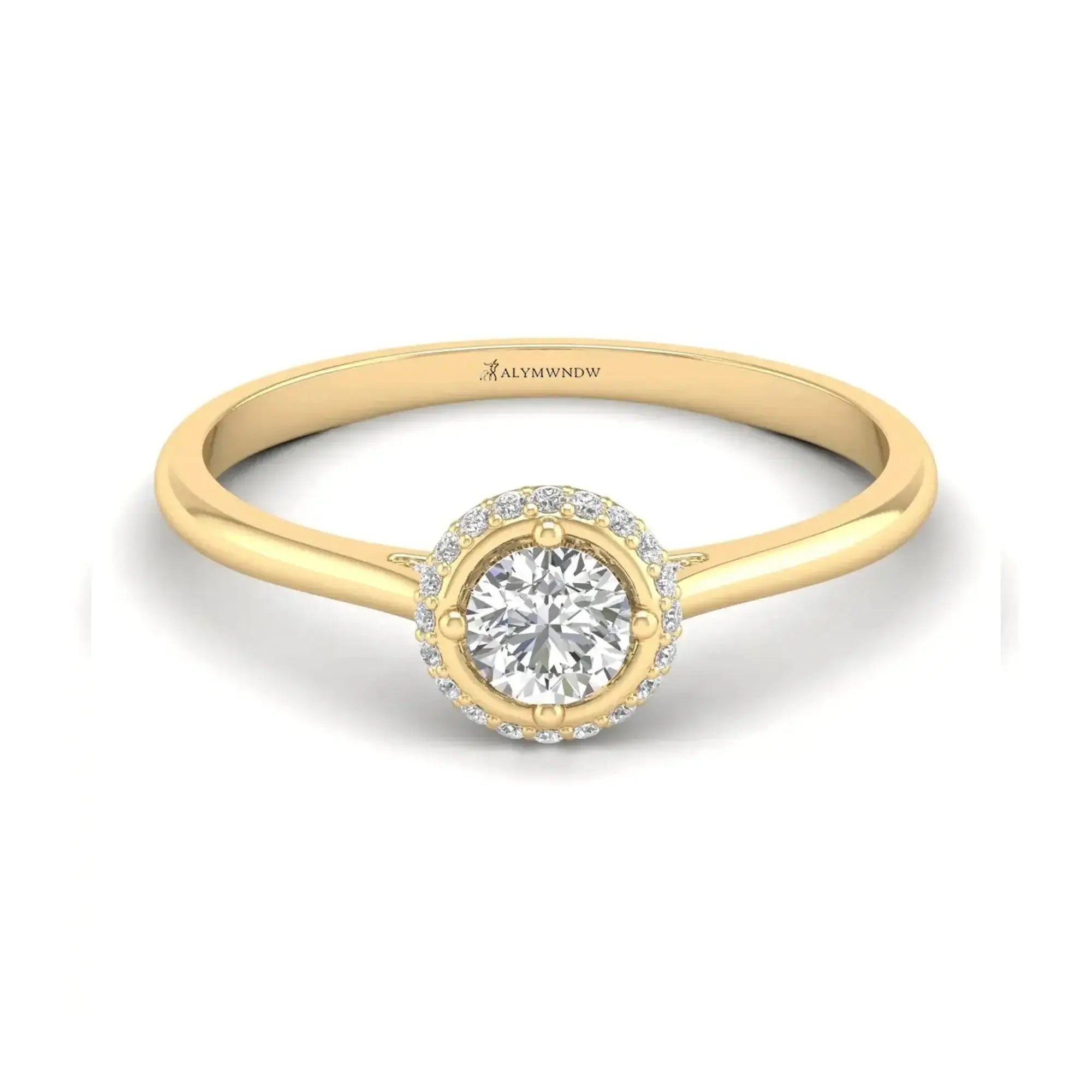 Custom 18K Gold Moissanite Ring – Crafted Perfectly - Alymwndw