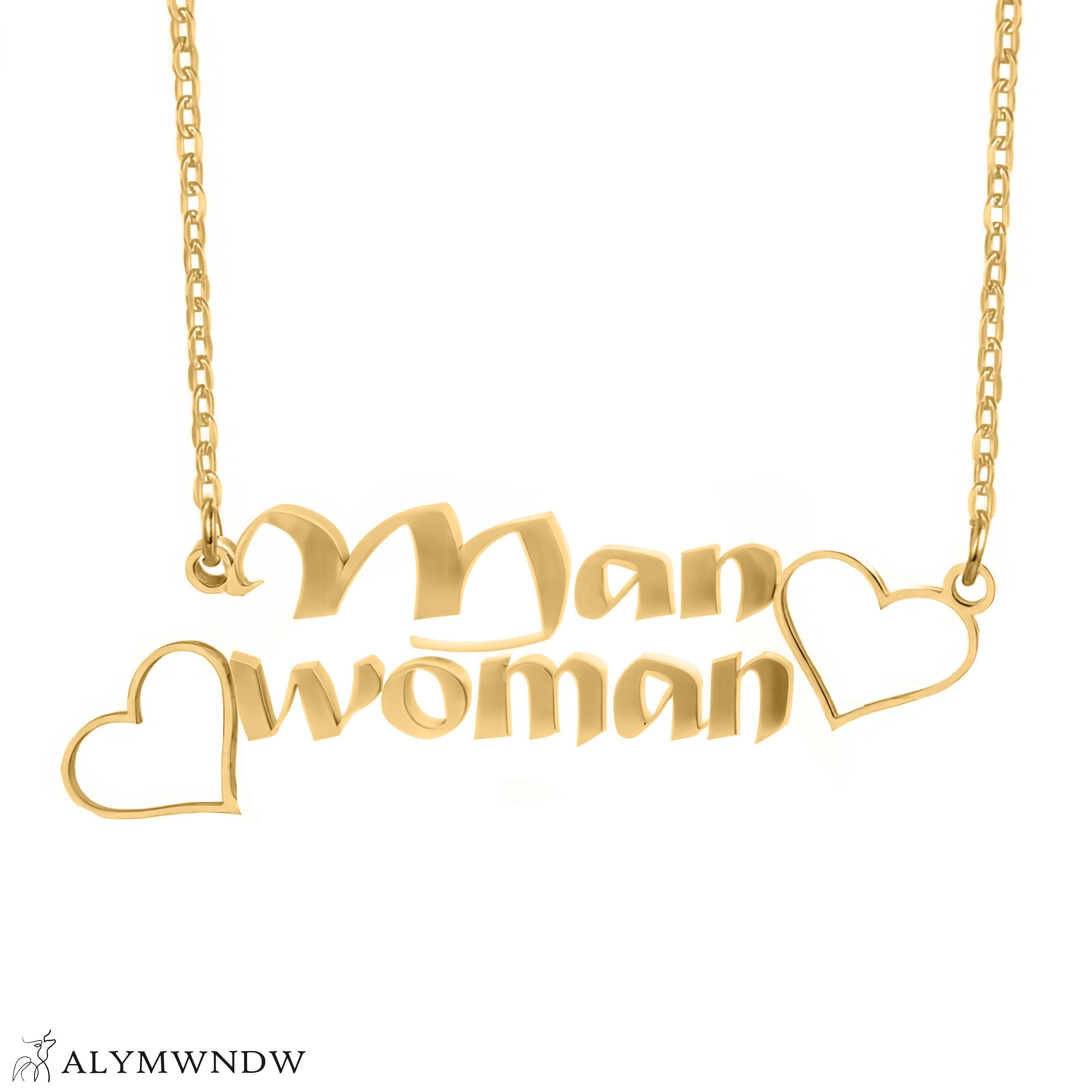 custom - arabic - name - necklace - pearl - gold - Alymwndw