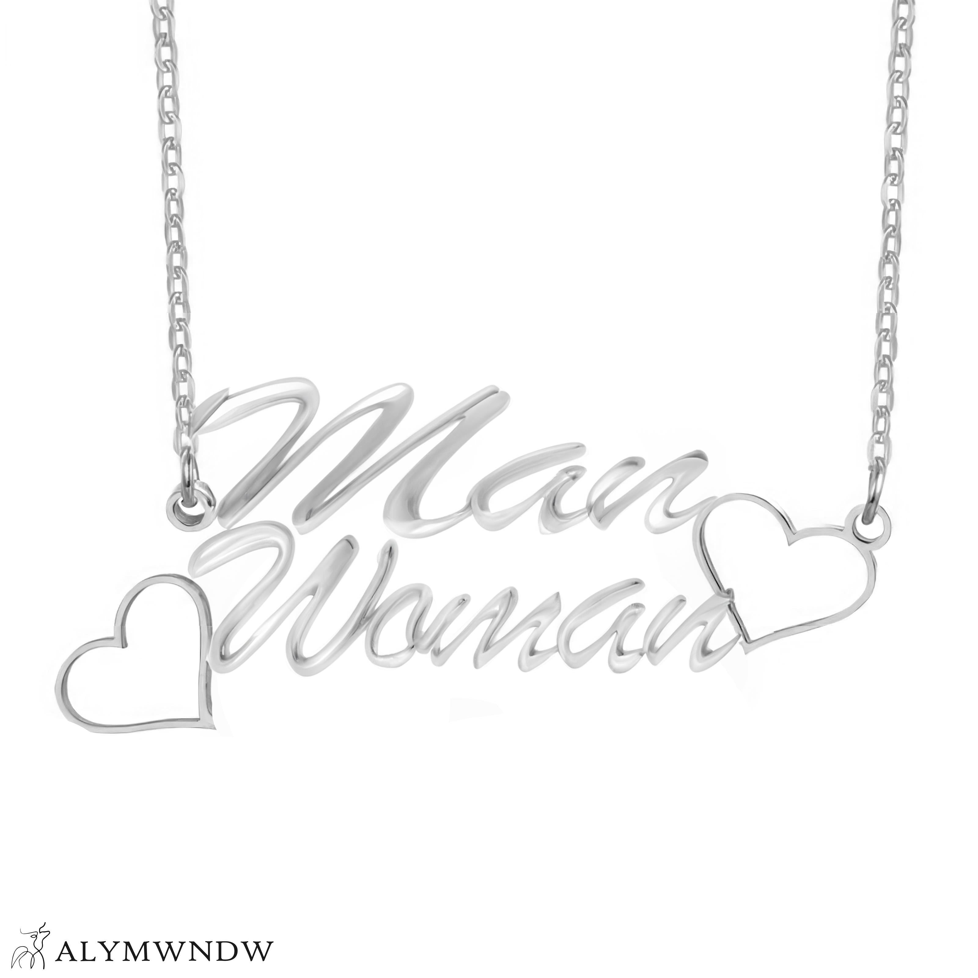custom - arabic - name - necklace - pearl - gold - Alymwndw