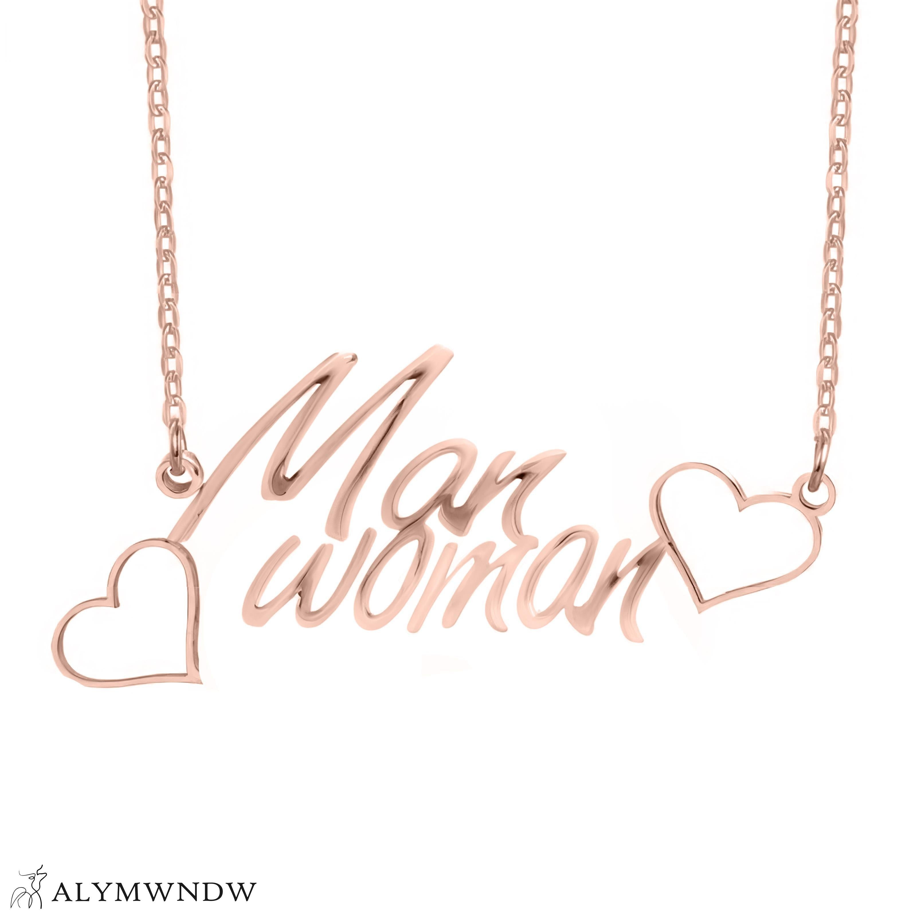 custom - arabic - name - necklace - pearl - gold - Alymwndw