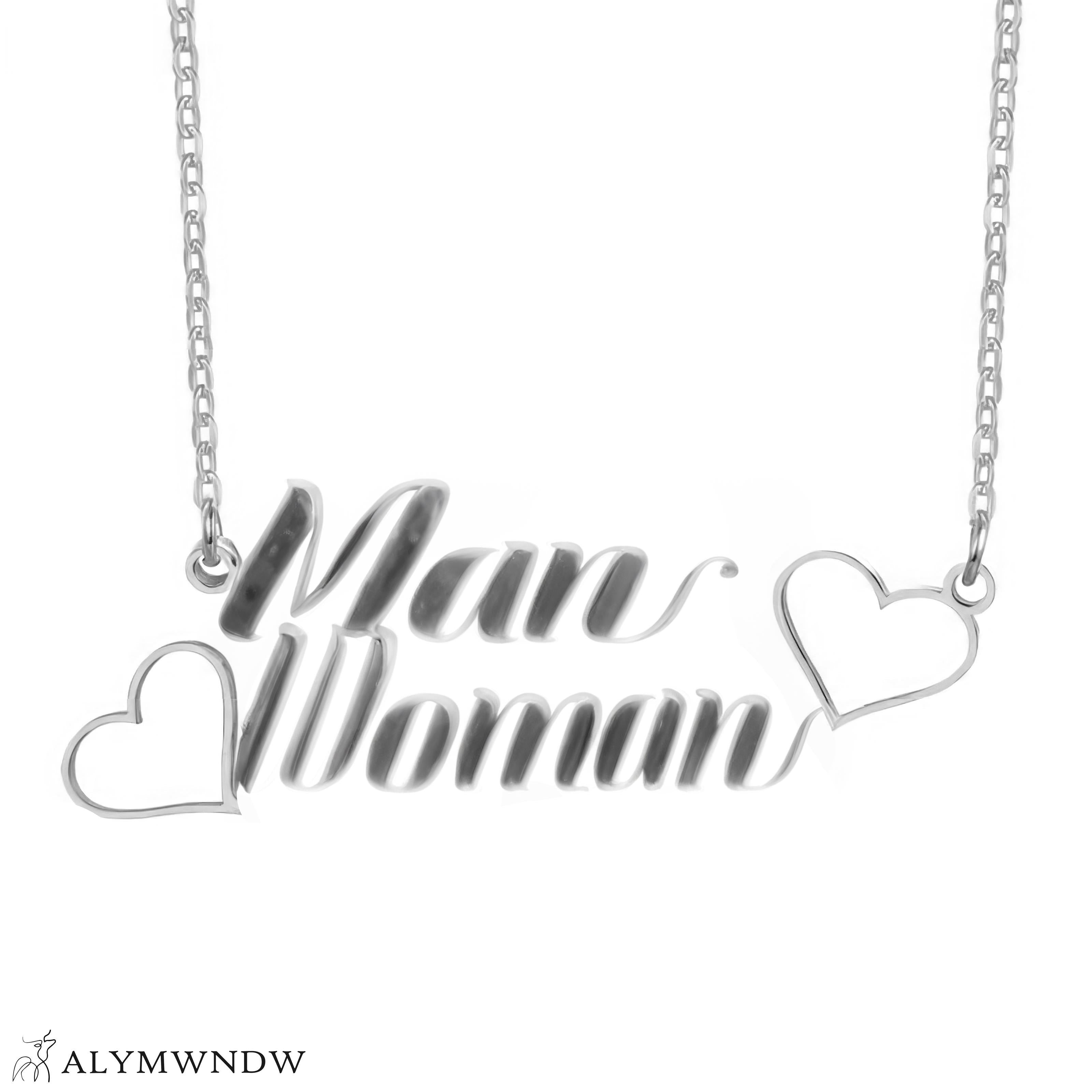 custom - arabic - name - necklace - pearl - gold - Alymwndw