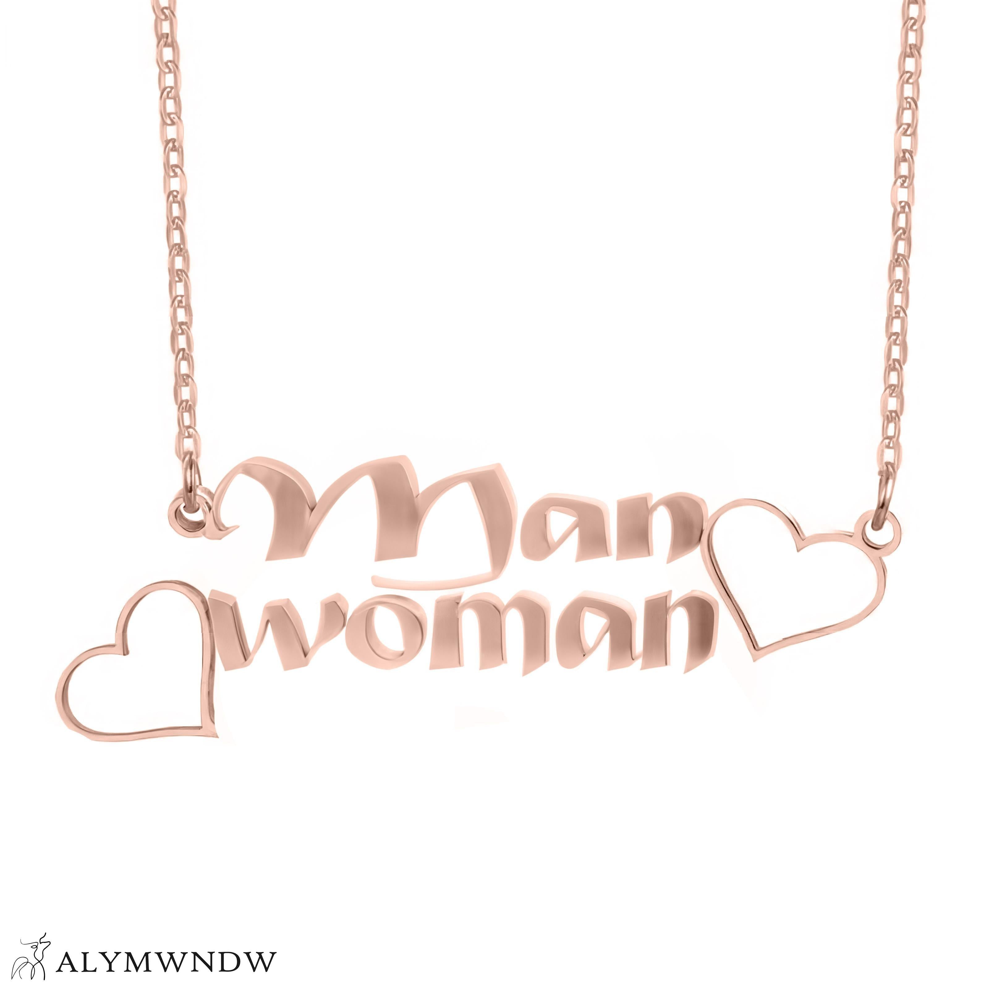 custom - arabic - name - necklace - pearl - gold - Alymwndw