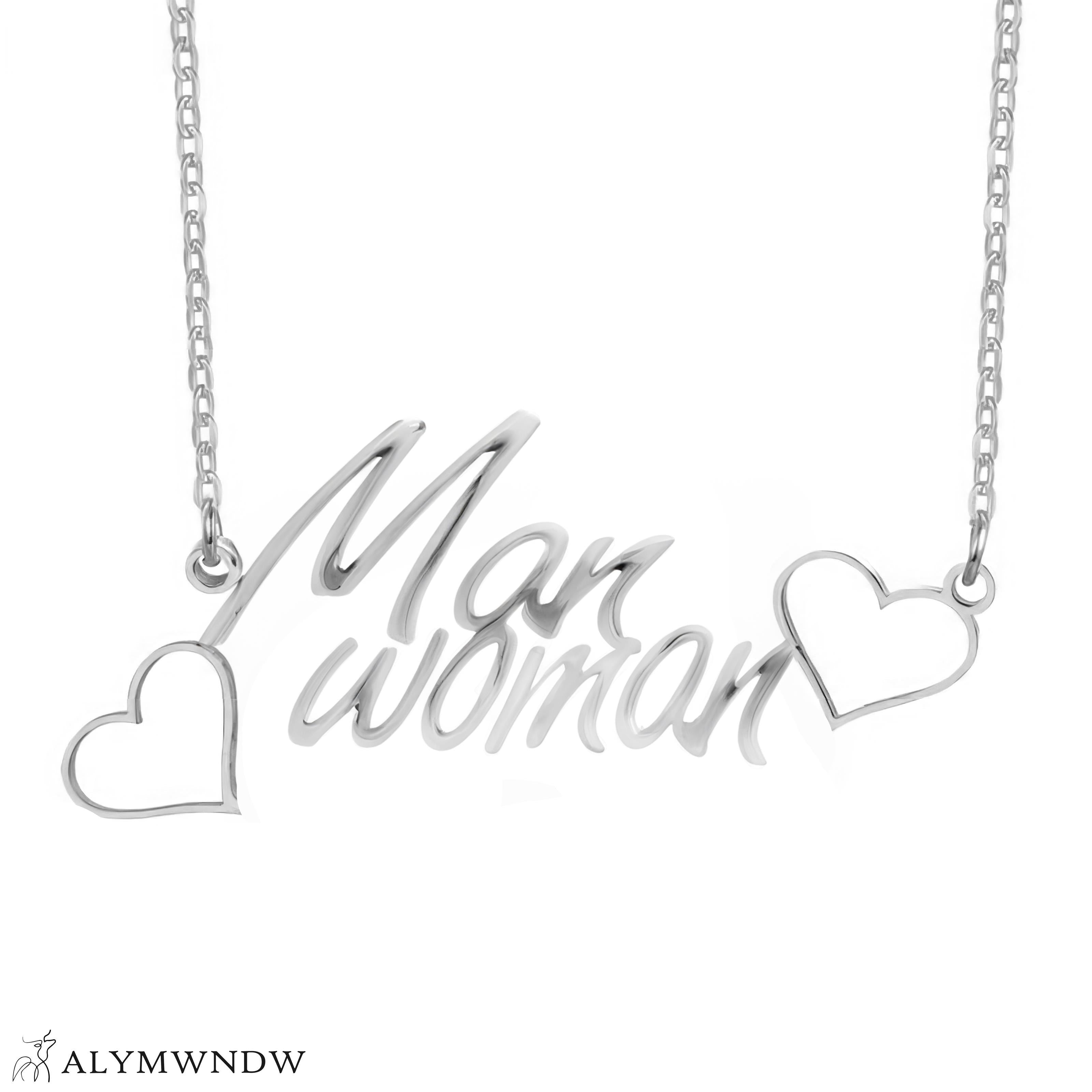 custom - arabic - name - necklace - pearl - gold - Alymwndw