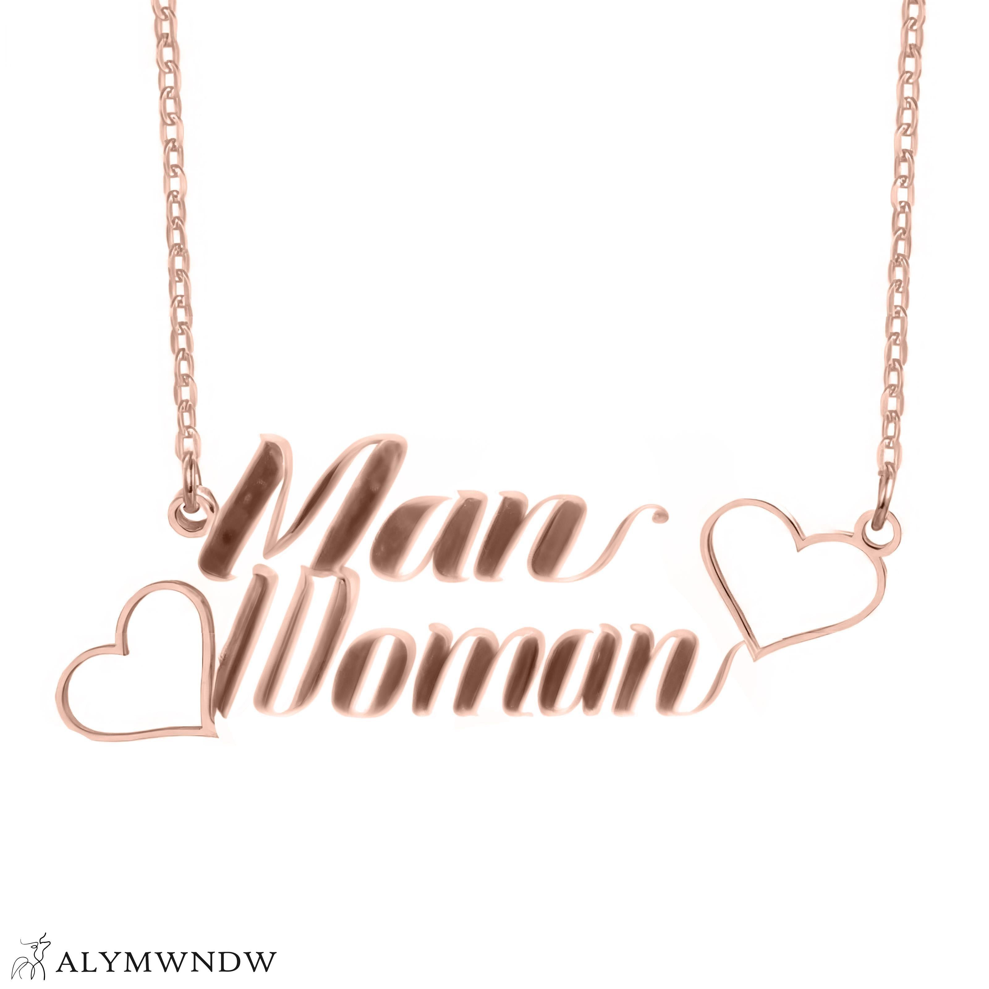 custom - arabic - name - necklace - pearl - gold - Alymwndw