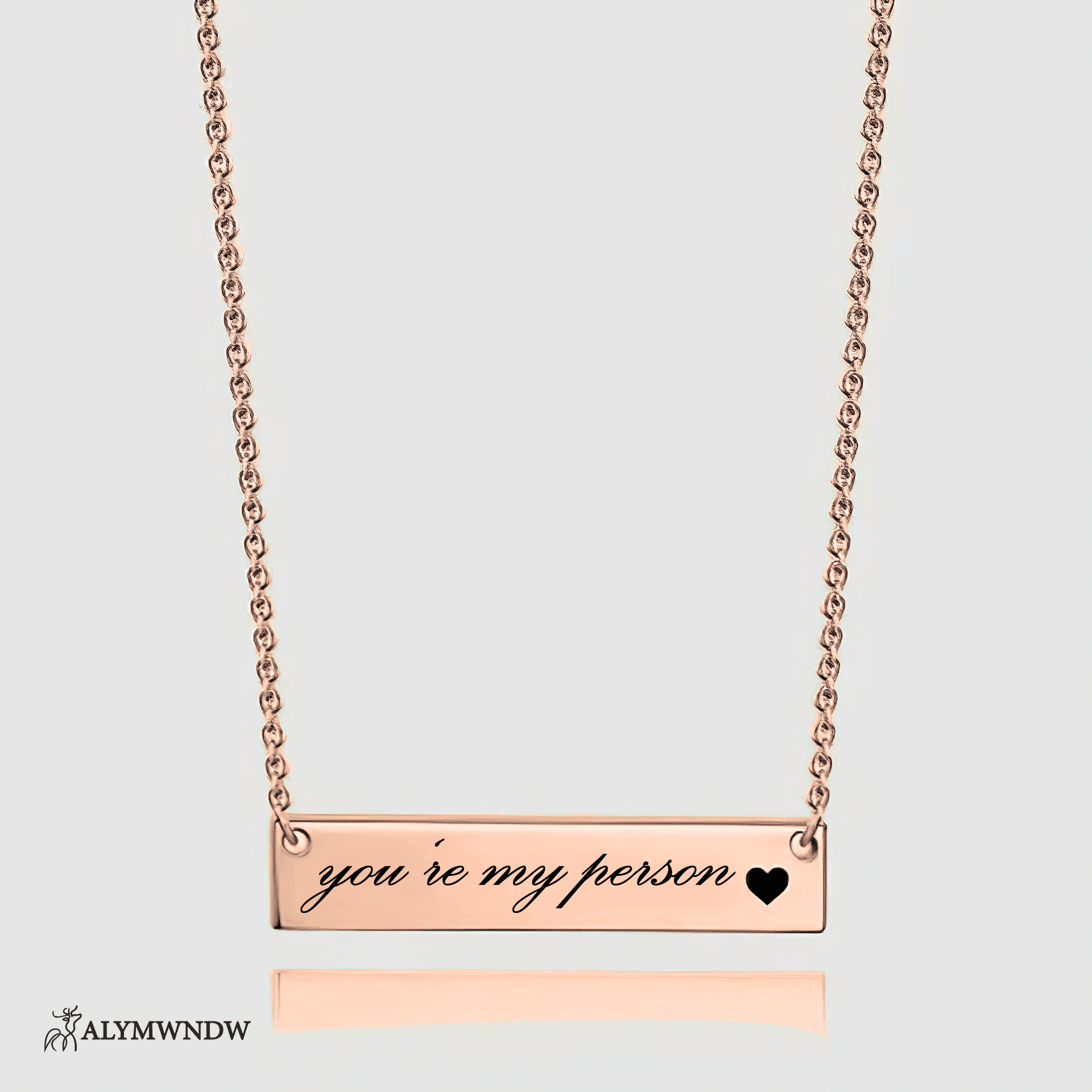 Custom Initial Necklace with Heart Charm – Personalized Gold Jewelry - Alymwndw