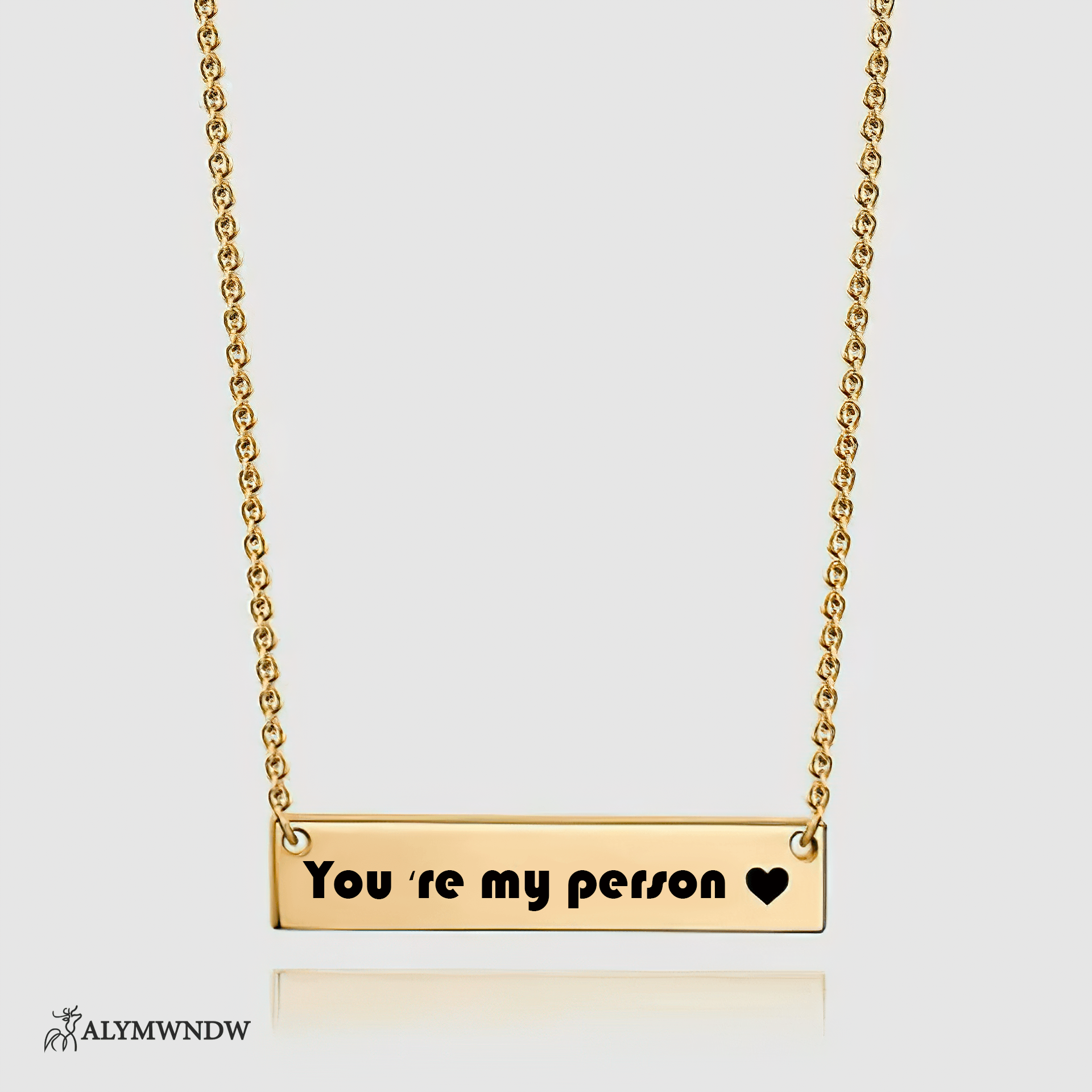 Custom Initial Necklace with Heart Charm – Personalized Gold Jewelry - Alymwndw