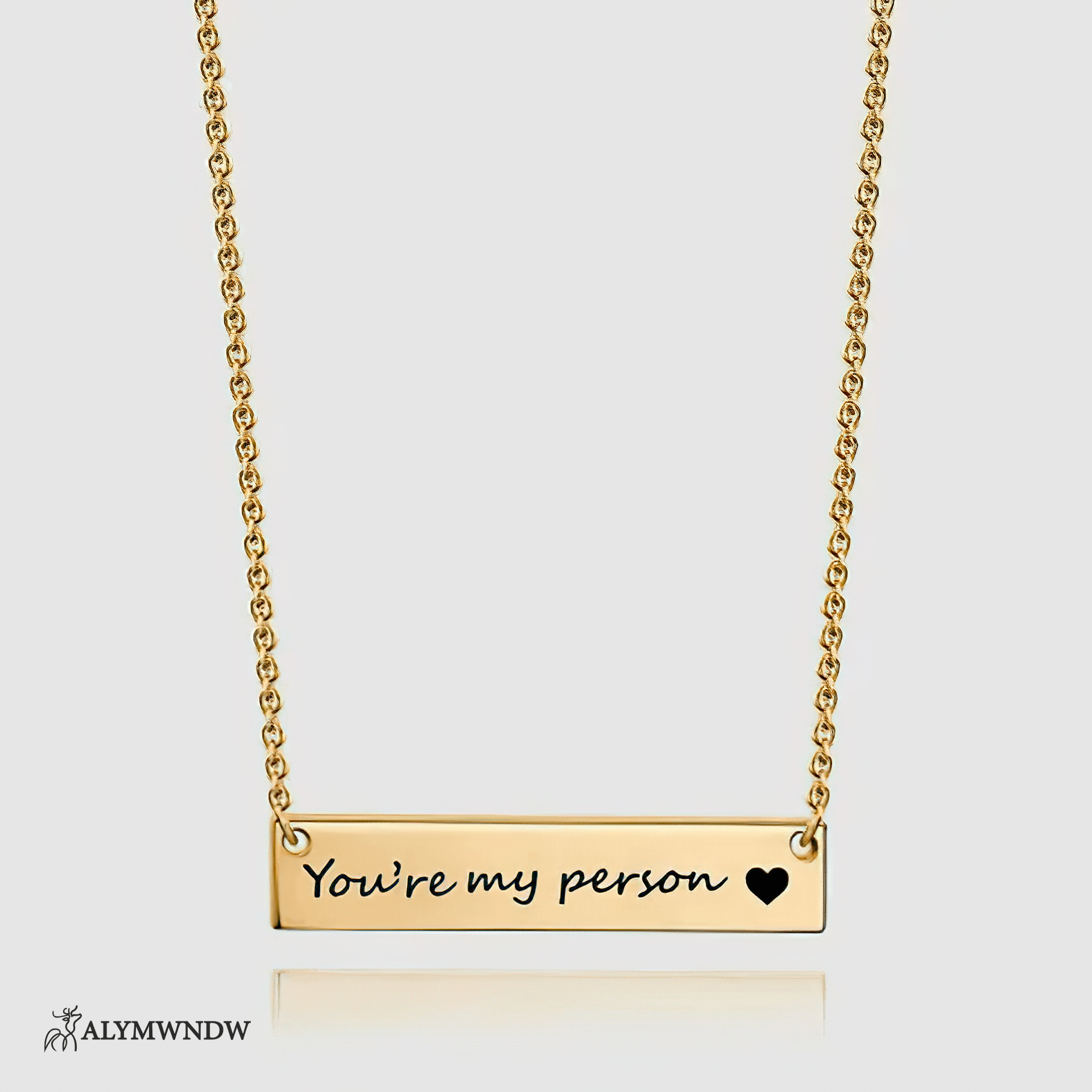 Custom Initial Necklace with Heart Charm – Personalized Gold Jewelry - Alymwndw