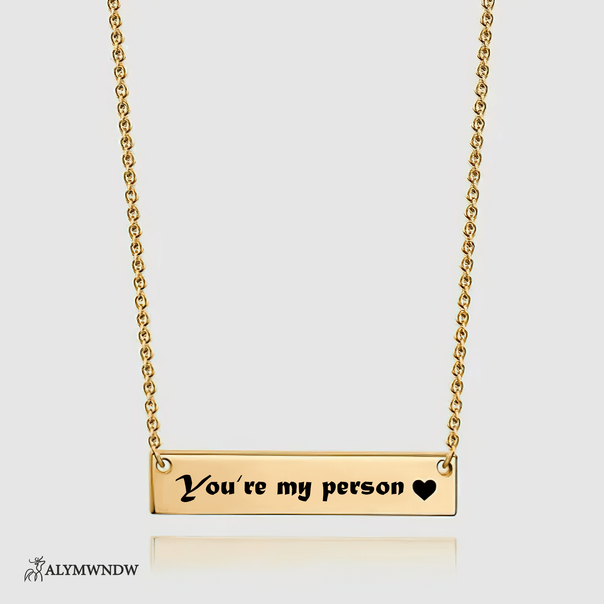 Custom Initial Necklace with Heart Charm – Personalized Gold Jewelry - Alymwndw