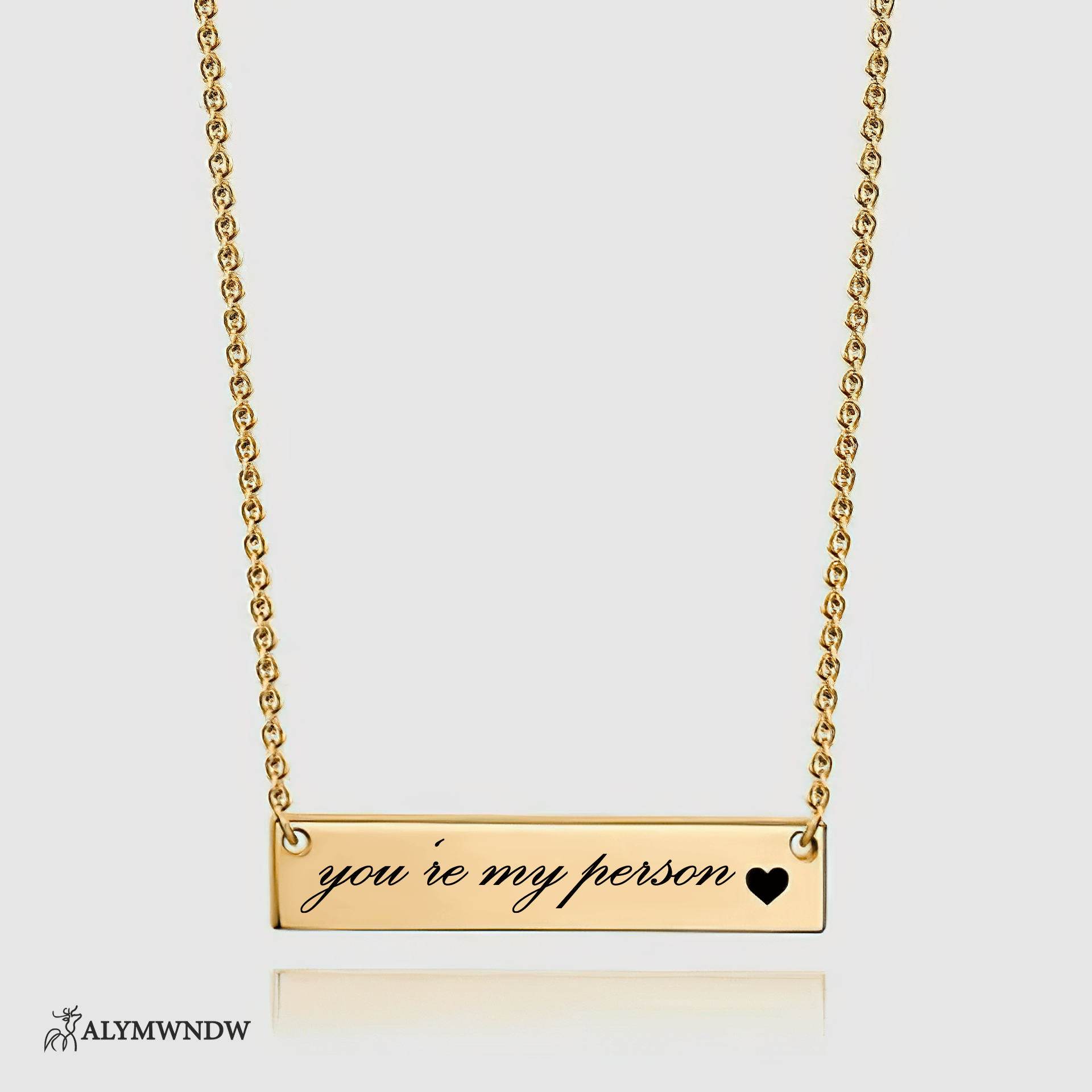 Custom Initial Necklace with Heart Charm – Personalized Gold Jewelry - Alymwndw
