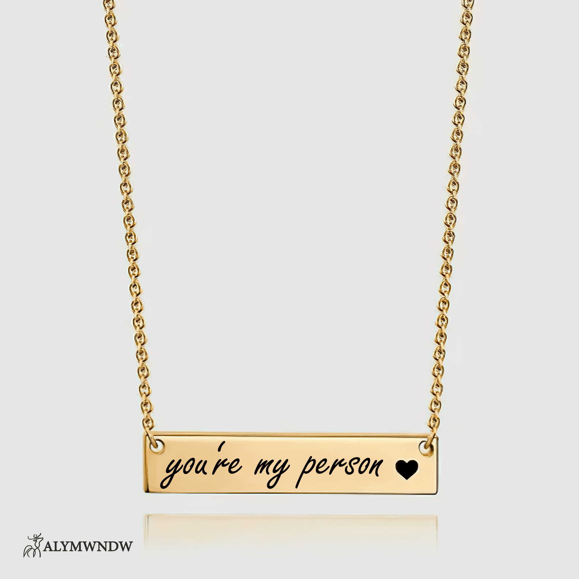 Custom Initial Necklace with Heart Charm – Personalized Gold Jewelry - Alymwndw