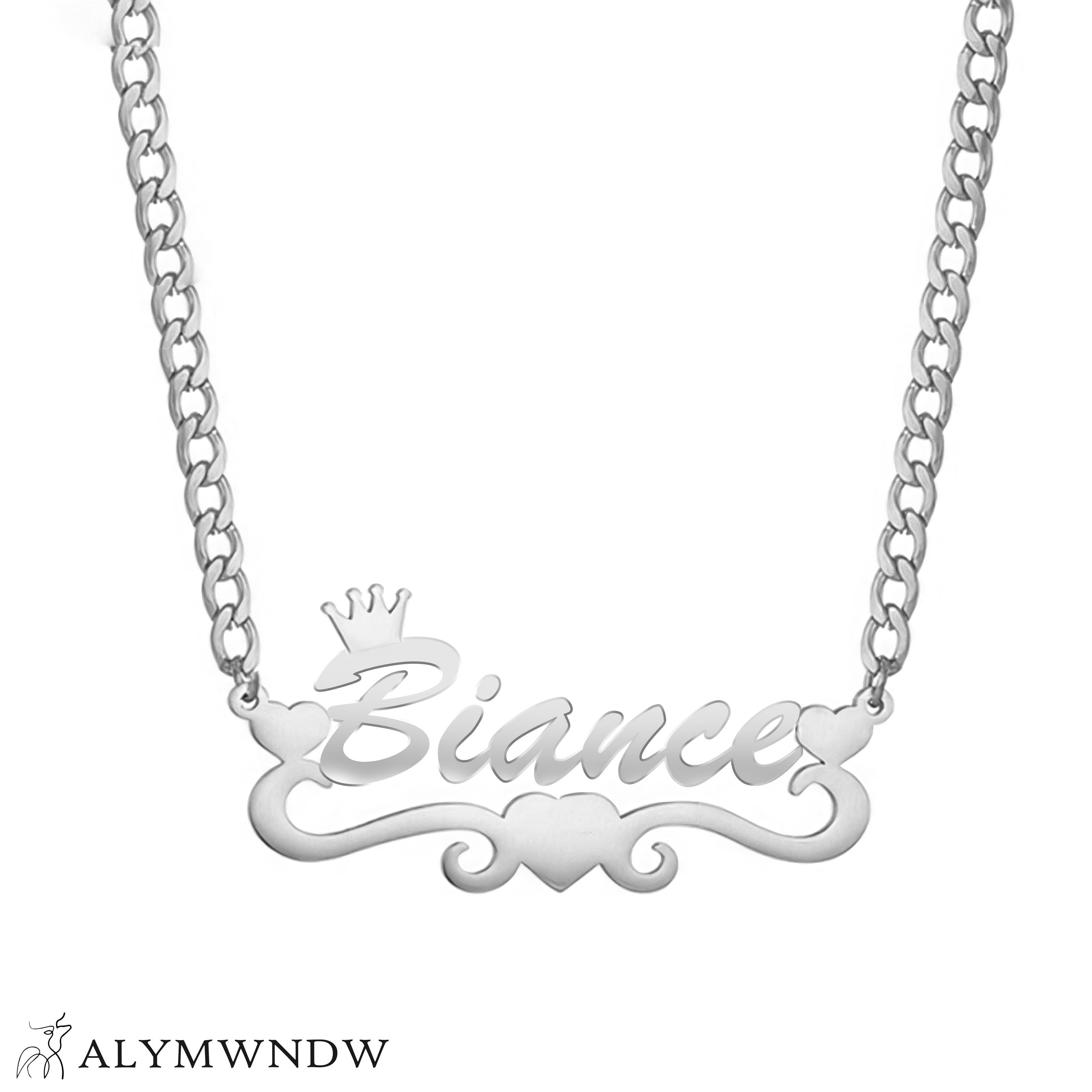 Custom Name Necklace with Crown – Personalized Gold Jewelry - Alymwndw
