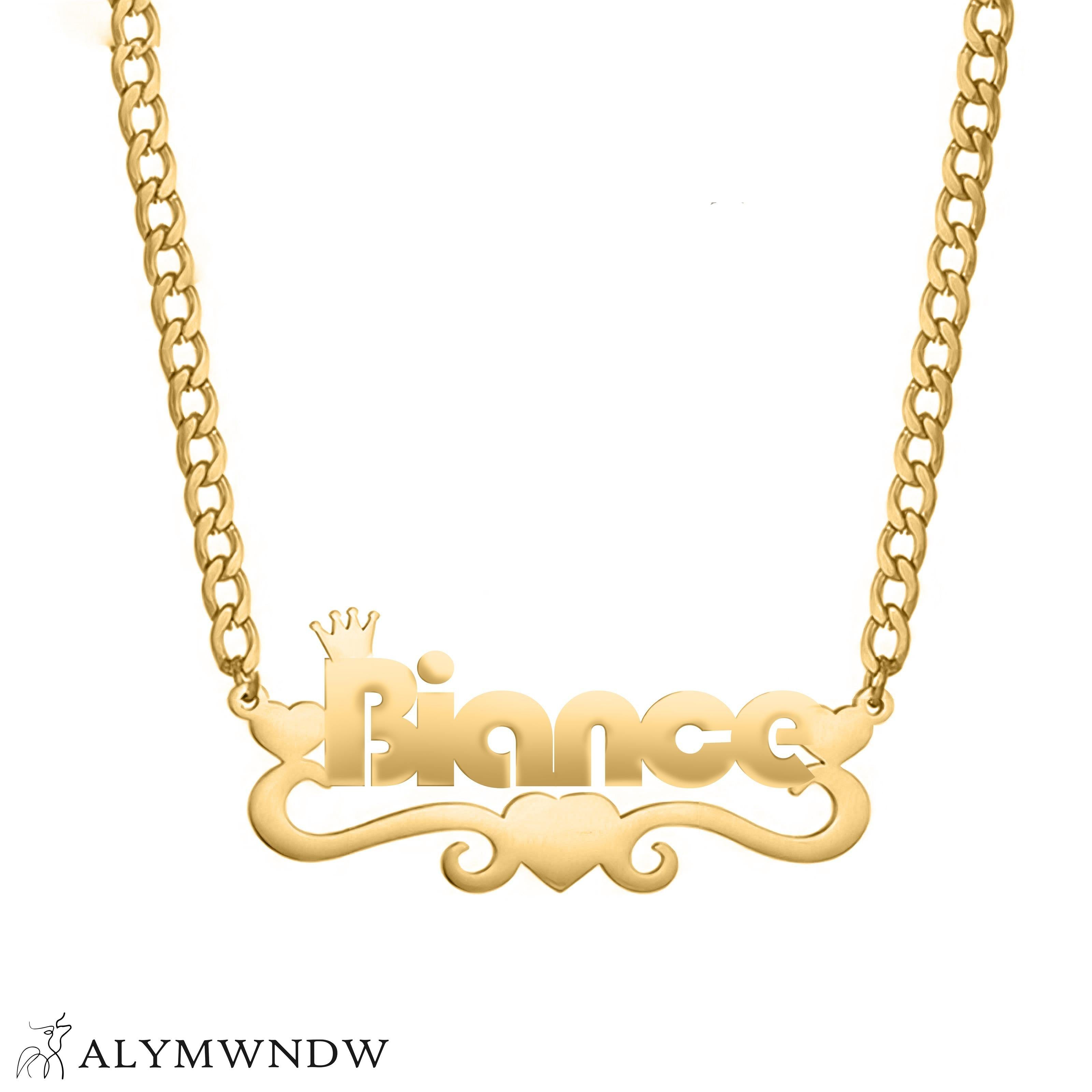 Custom Name Necklace with Crown – Personalized Gold Jewelry - Alymwndw
