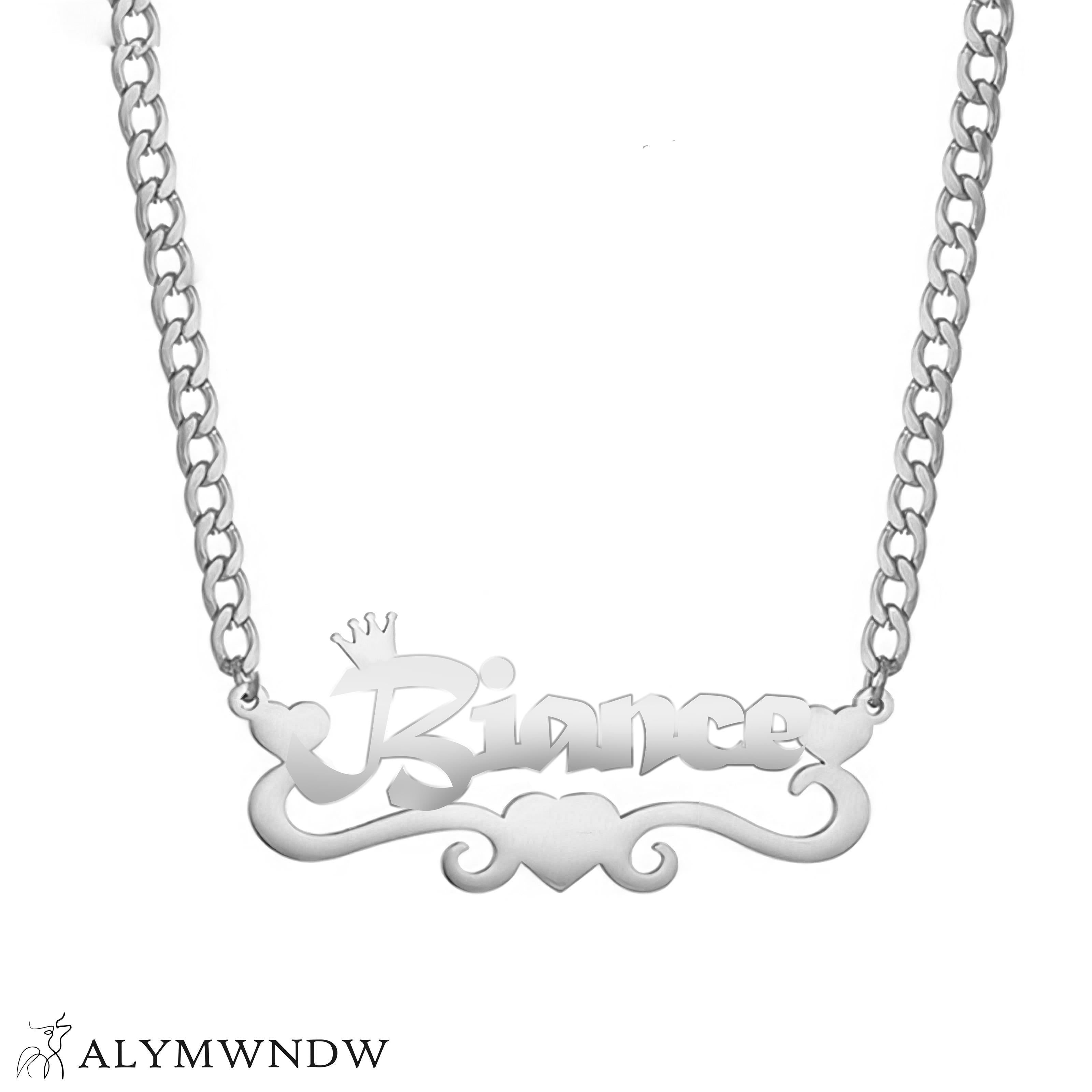 Custom Name Necklace with Crown – Personalized Gold Jewelry - Alymwndw