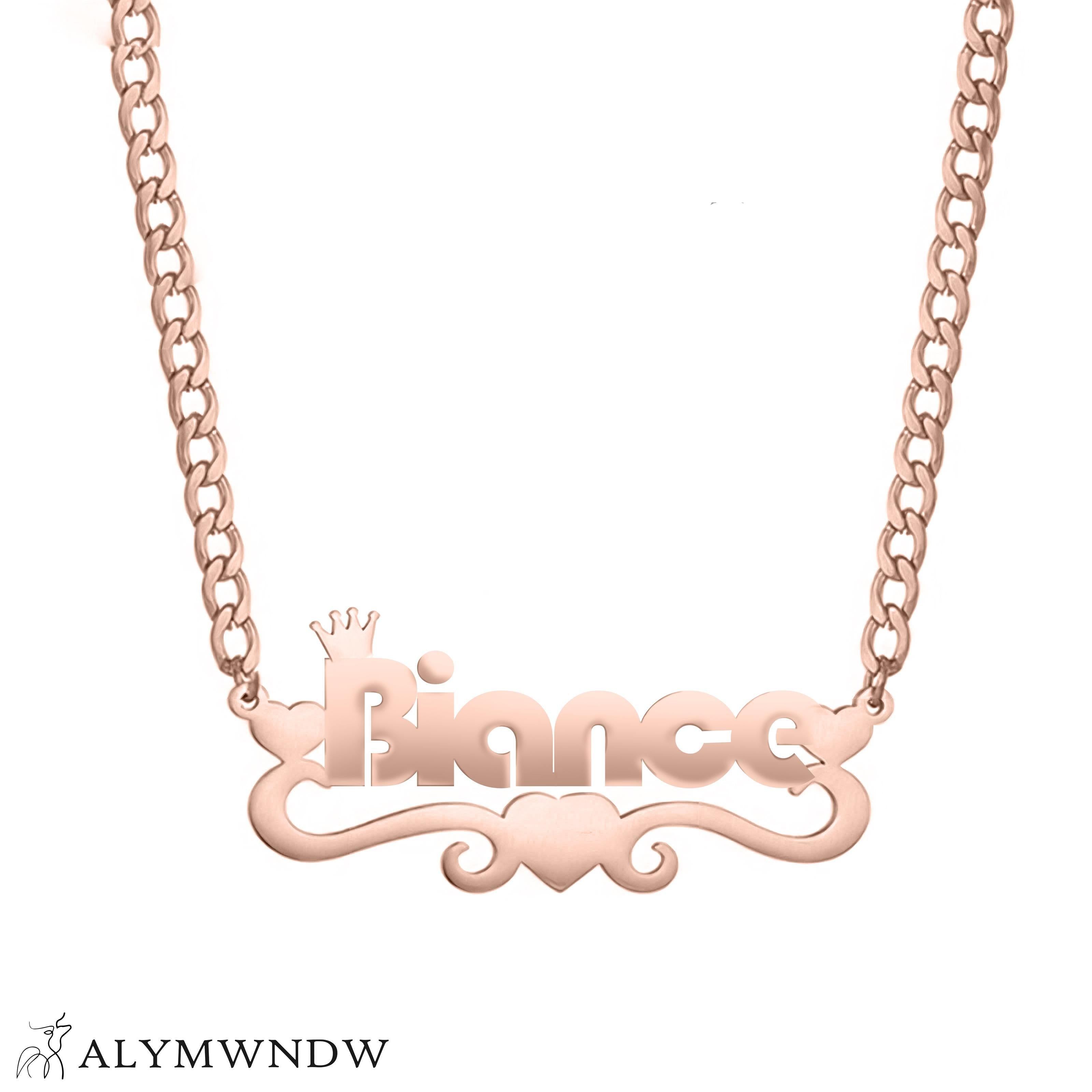 Custom Name Necklace with Crown – Personalized Gold Jewelry - Alymwndw