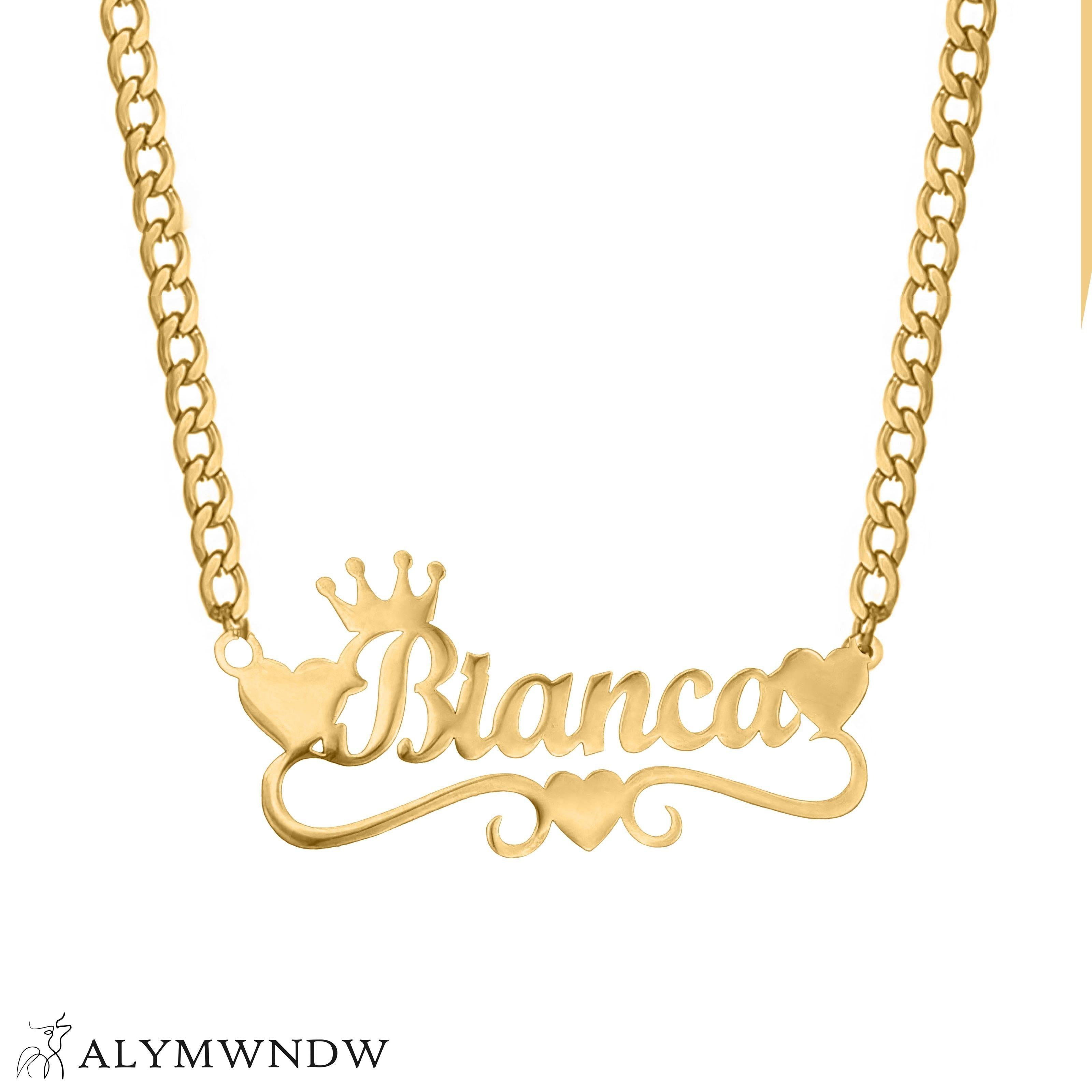 Custom Name Necklace with Crown – Personalized Gold Jewelry - Alymwndw