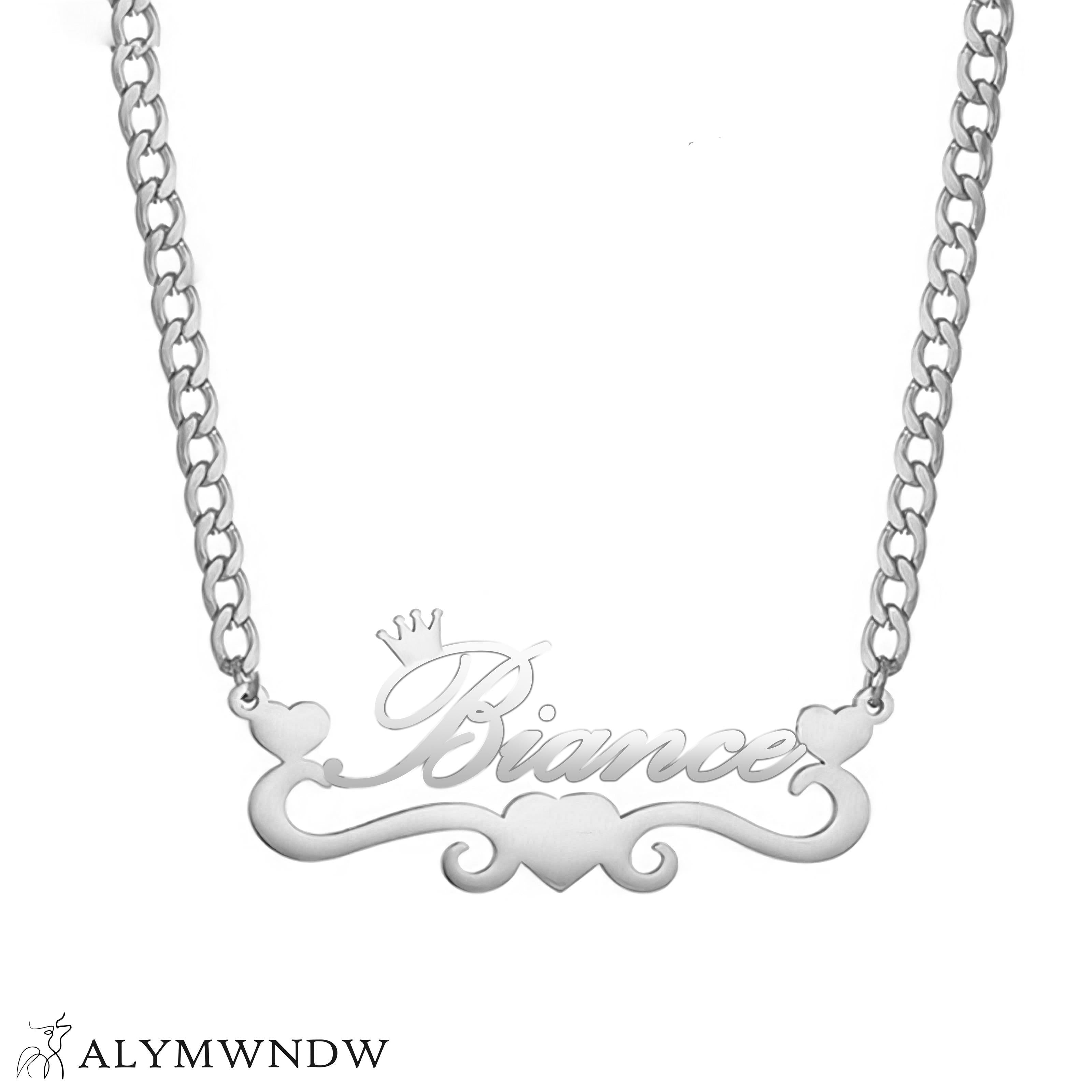 Custom Name Necklace with Crown – Personalized Gold Jewelry - Alymwndw