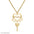 Custom Name Necklace with Heart, Wings & Arrow – Personalized Gold Jewelry - Alymwndw