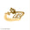 Custom Name Ring with Flower in Gold (18K/21K/22K) – Personalized Floral Ring - Alymwndw