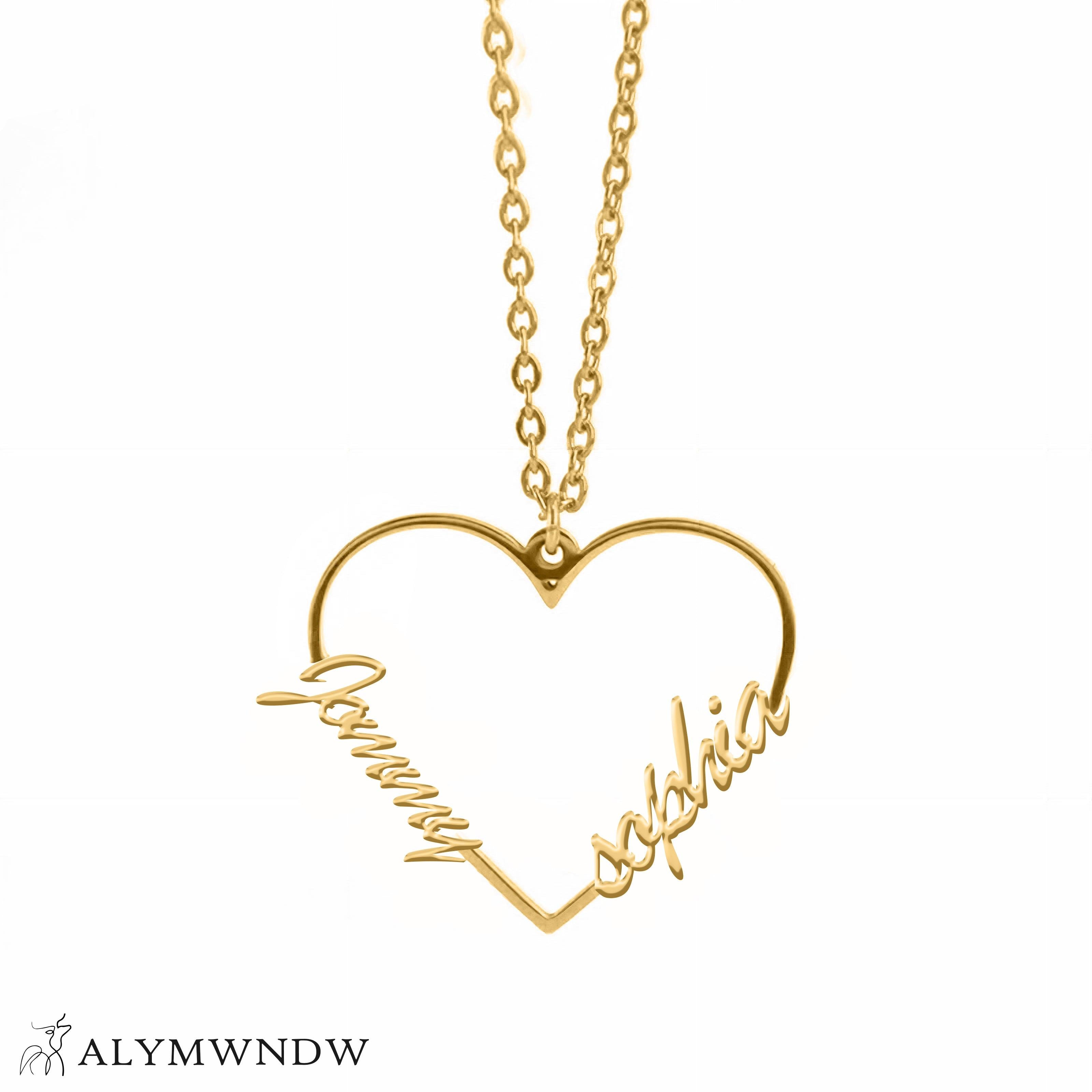 Custom Number Necklace – Personalized Year Necklace in Gold - Alymwndw