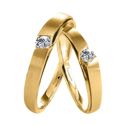 DAGAT Luxury Wedding Ring – Gold, Silver & Platinum - Alymwndw