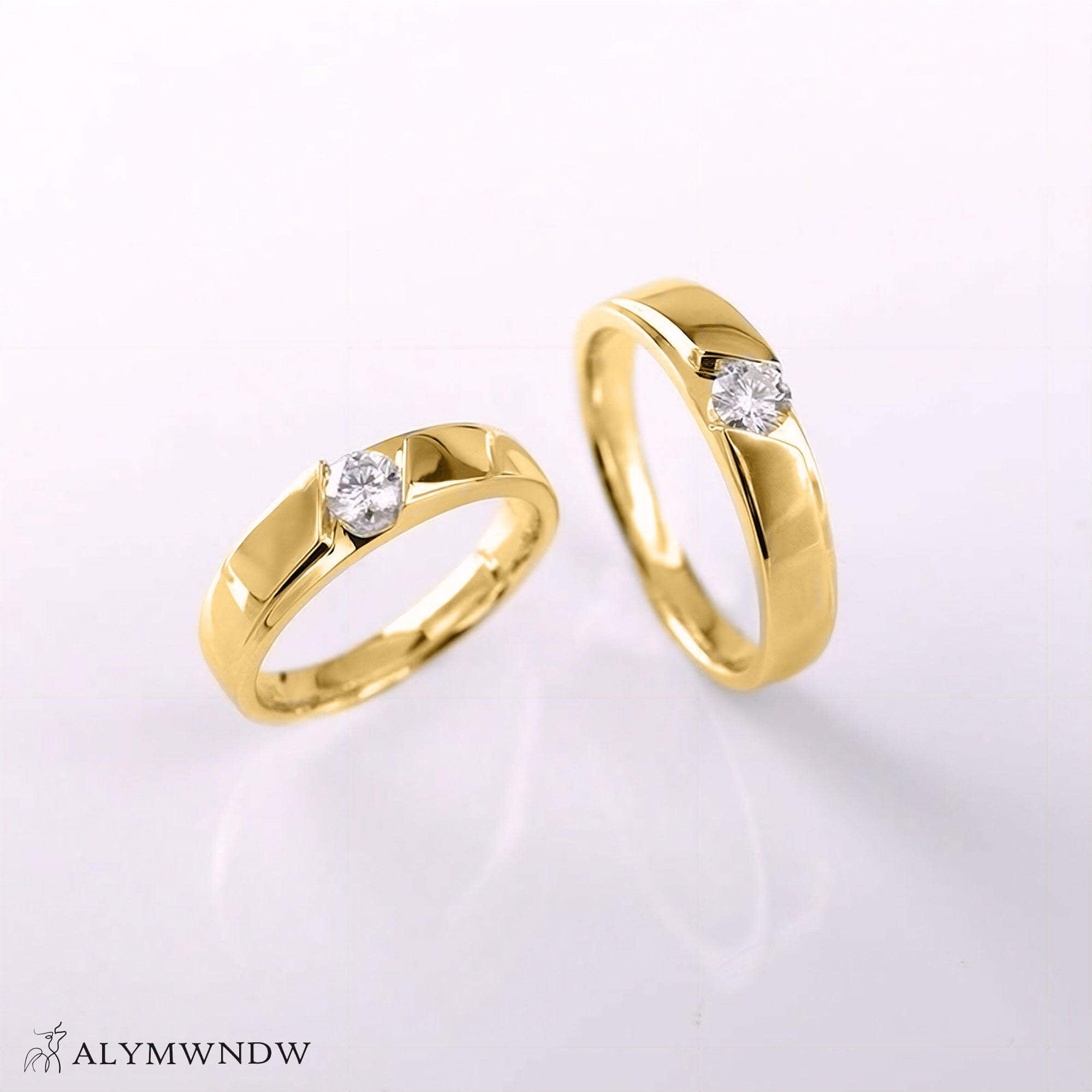 DALGA Luxury Wedding Ring – Gold, Silver & Platinum - Alymwndw