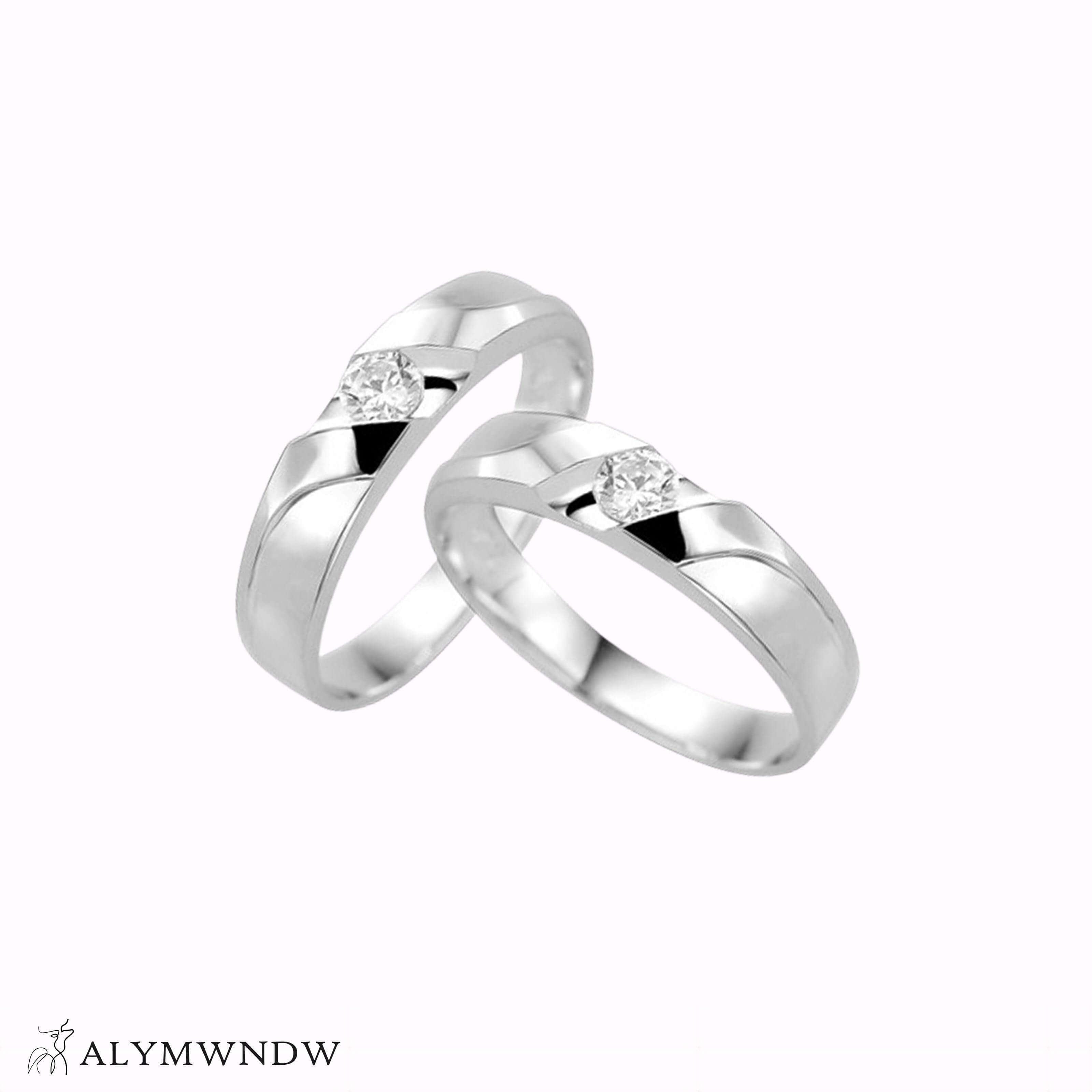 DALGA Luxury Wedding Ring – Gold, Silver & Platinum - Alymwndw