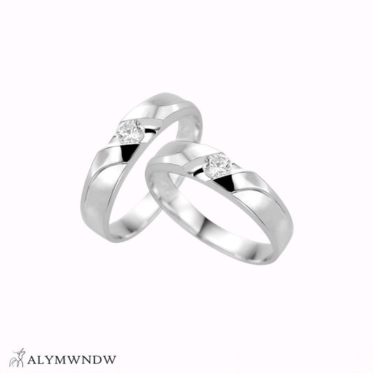 DALGA Luxury Wedding Ring – Gold, Silver & Platinum - Alymwndw