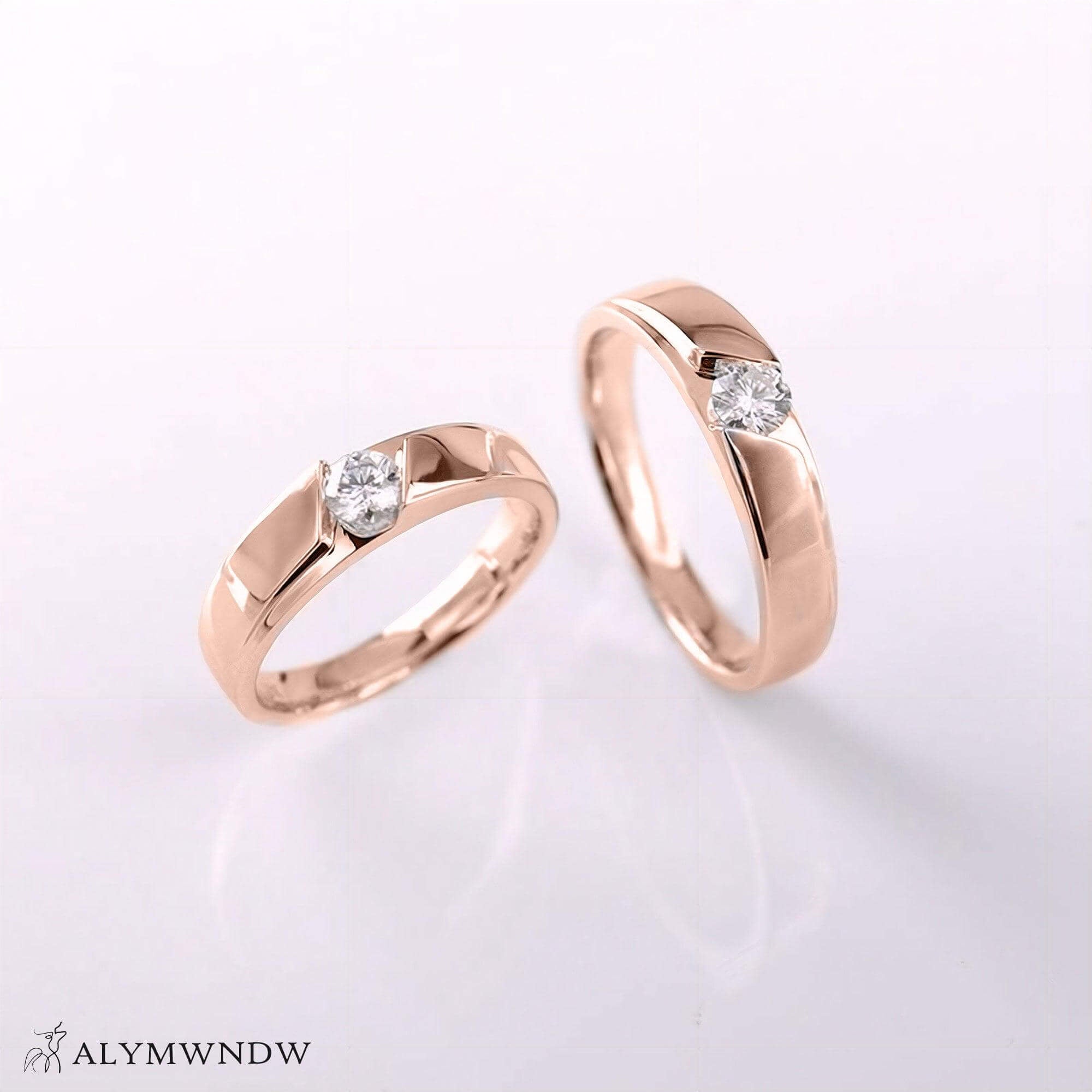 DALGA Luxury Wedding Ring – Gold, Silver & Platinum - Alymwndw
