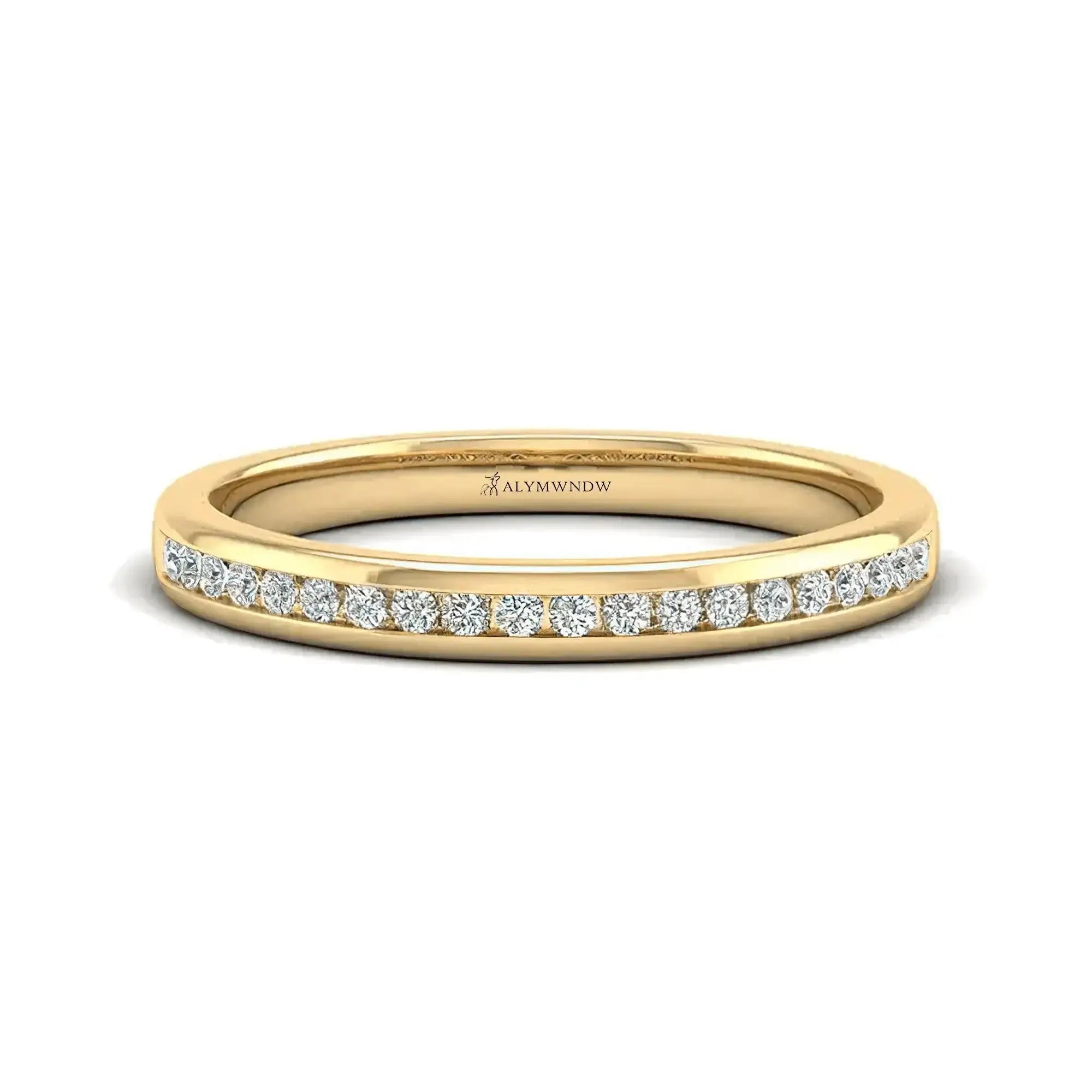 Diamond Band Ring - Alymwndw