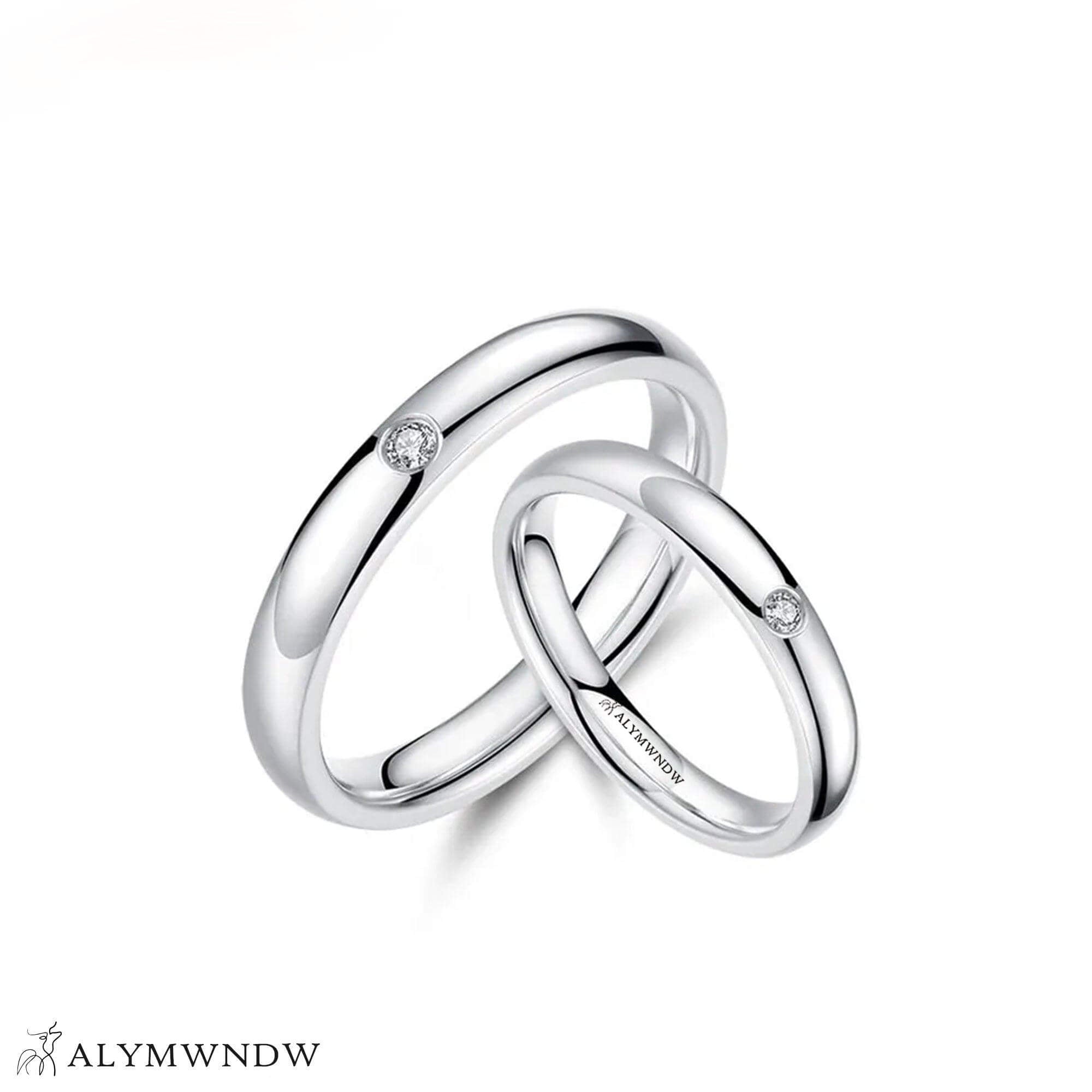 Elegant Couple Rings – Gold, Silver & Rose Gold Wedding Bands - Alymwndw