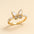 Elegant Gold - Plated Butterfly Ring with Pearls and Crystals - Alymwndw