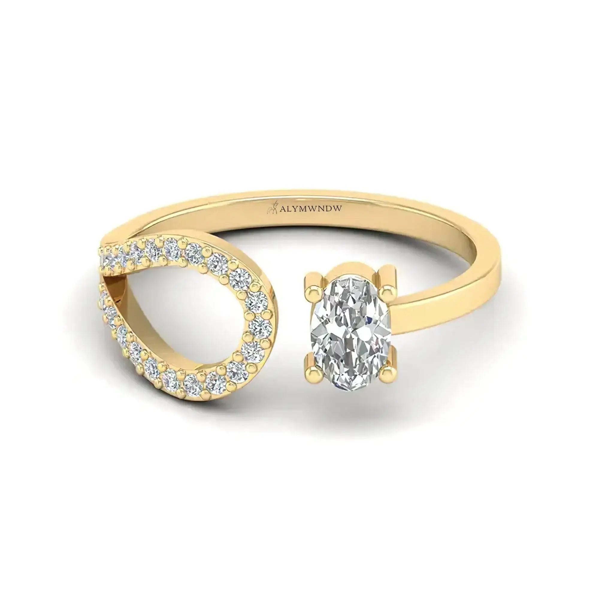 Elegant Infinity Diamond Ring - Alymwndw