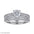 Elegant Multi Row Engagement Ring Set – Gold, Platinum & Silver - Alymwndw